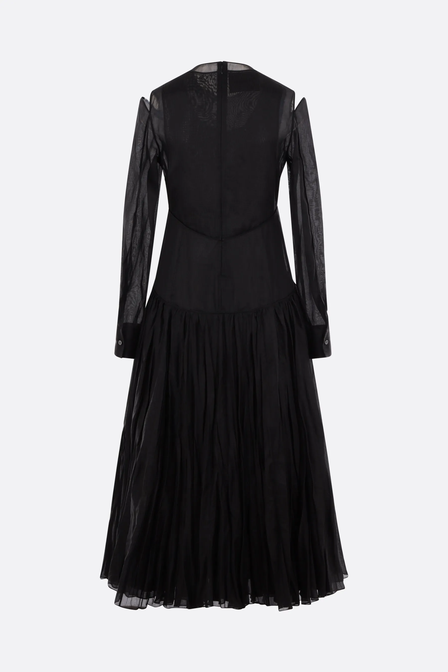 JIL SANDER abito in mussola plissé