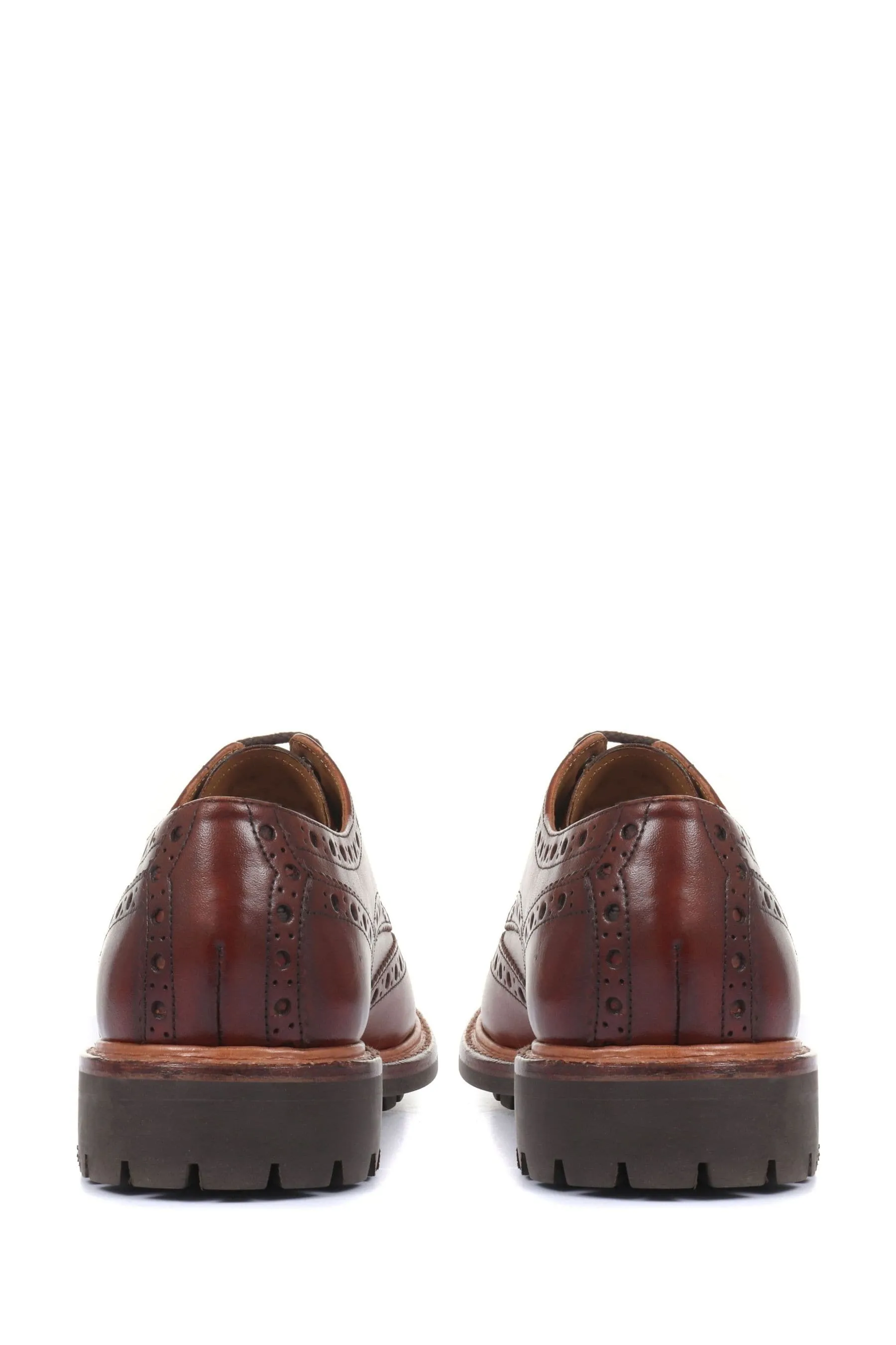 Jones Bootmaker Marrone - Bushwick - Uomo Goodyear - Scarpe brogue in pelle goffrata