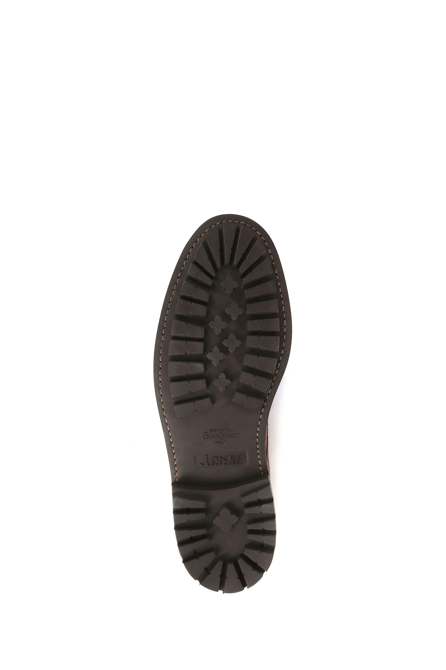Jones Bootmaker Marrone - Bushwick - Uomo Goodyear - Scarpe brogue in pelle goffrata
