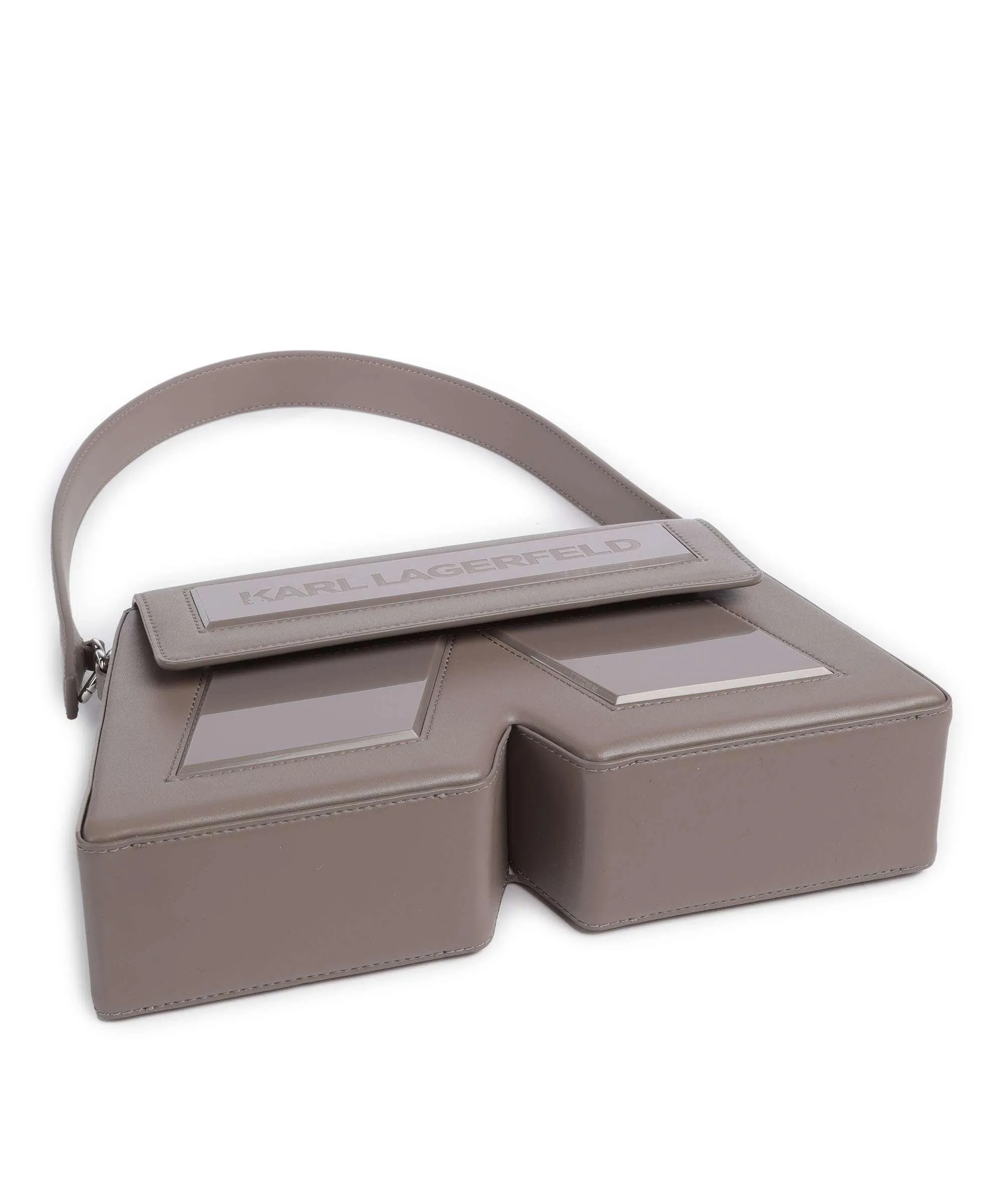  Karl Lagerfeld Ikon K Borsa a spalla pelle riciclato, poliuretano grigio  