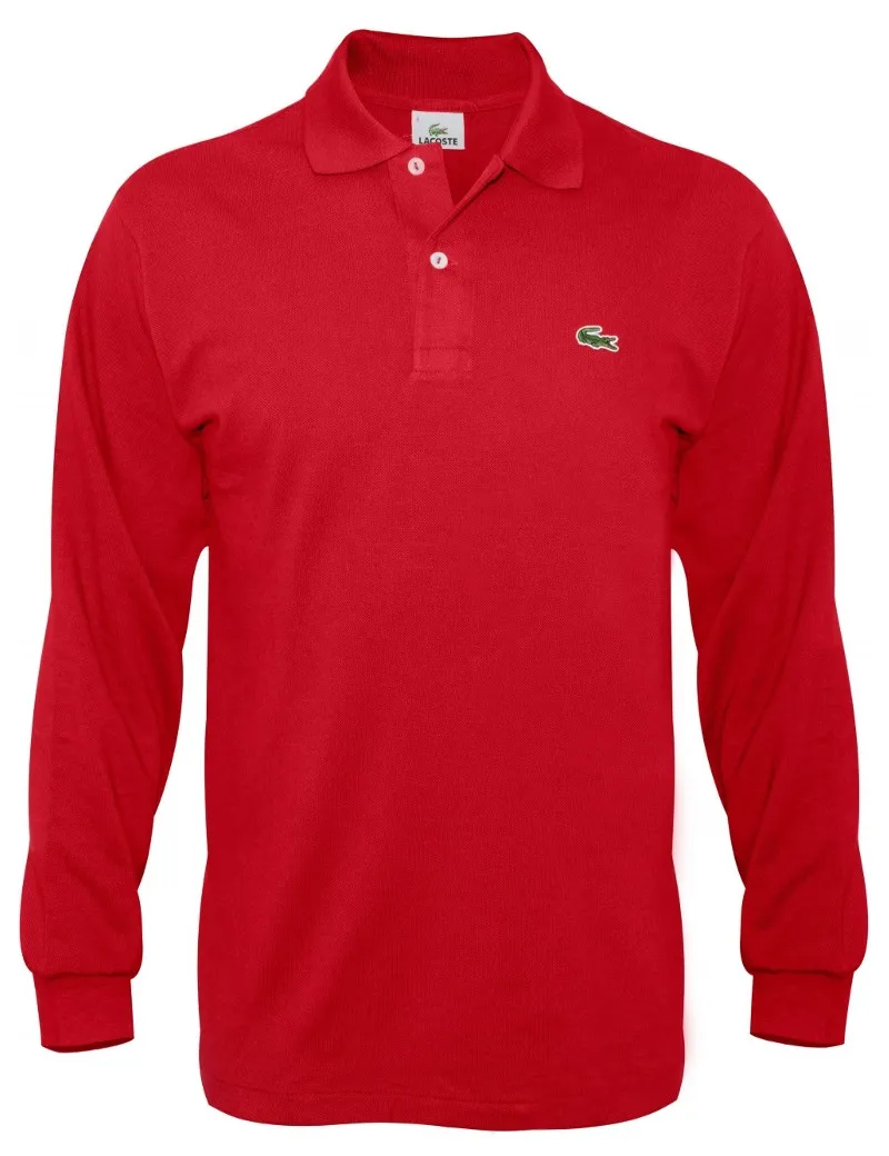 LACOSTE polo manica lunga uomo L1312 rosso rouge