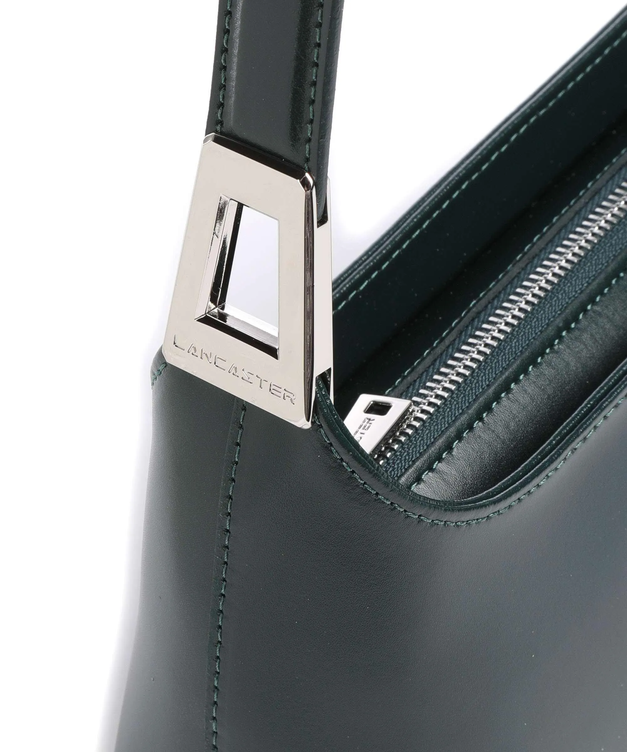  Lancaster Suave Ace Borsa a spalla pelle di vacchetta liscia verde scuro  