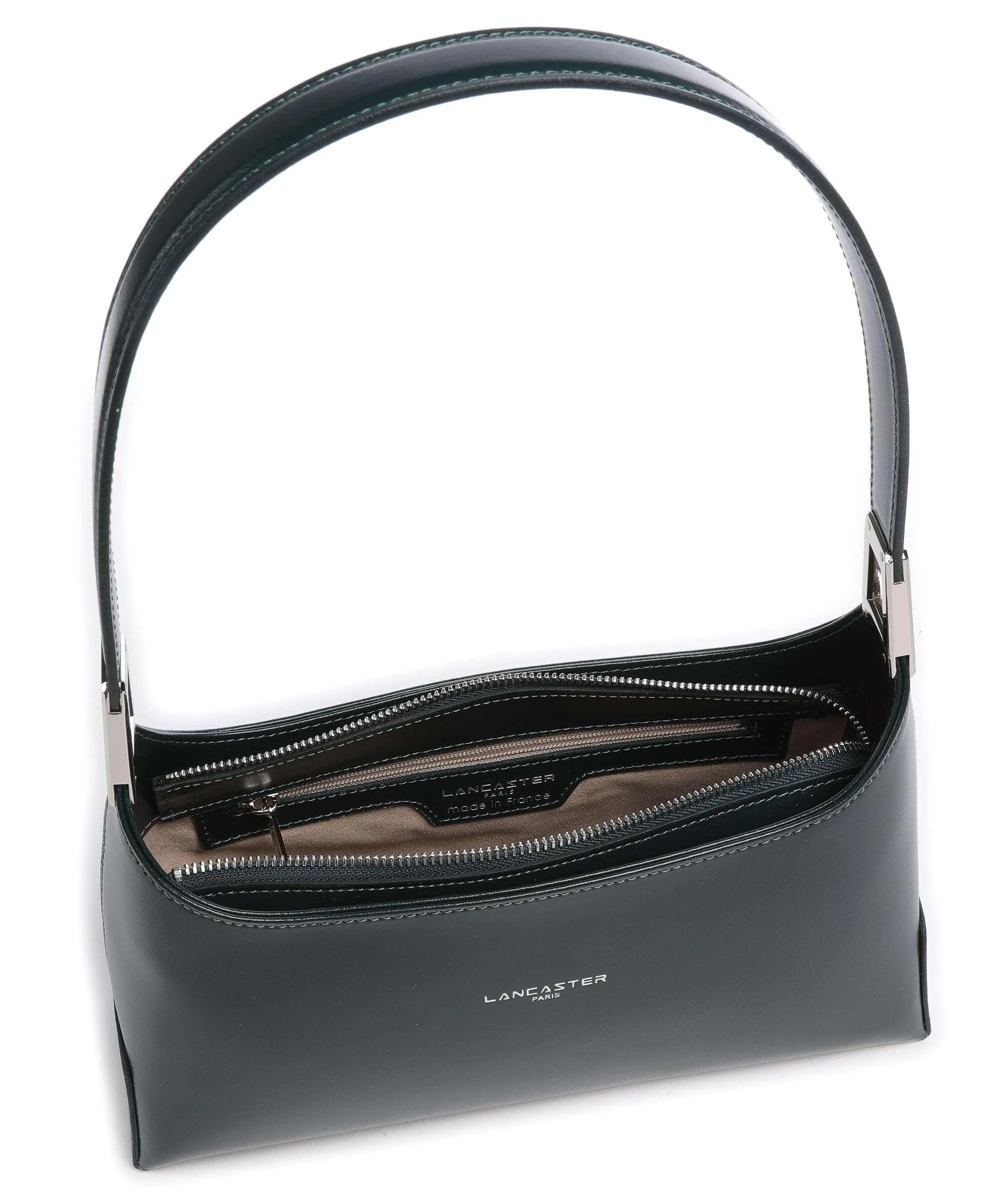  Lancaster Suave Ace Borsa a spalla pelle di vacchetta liscia verde scuro  