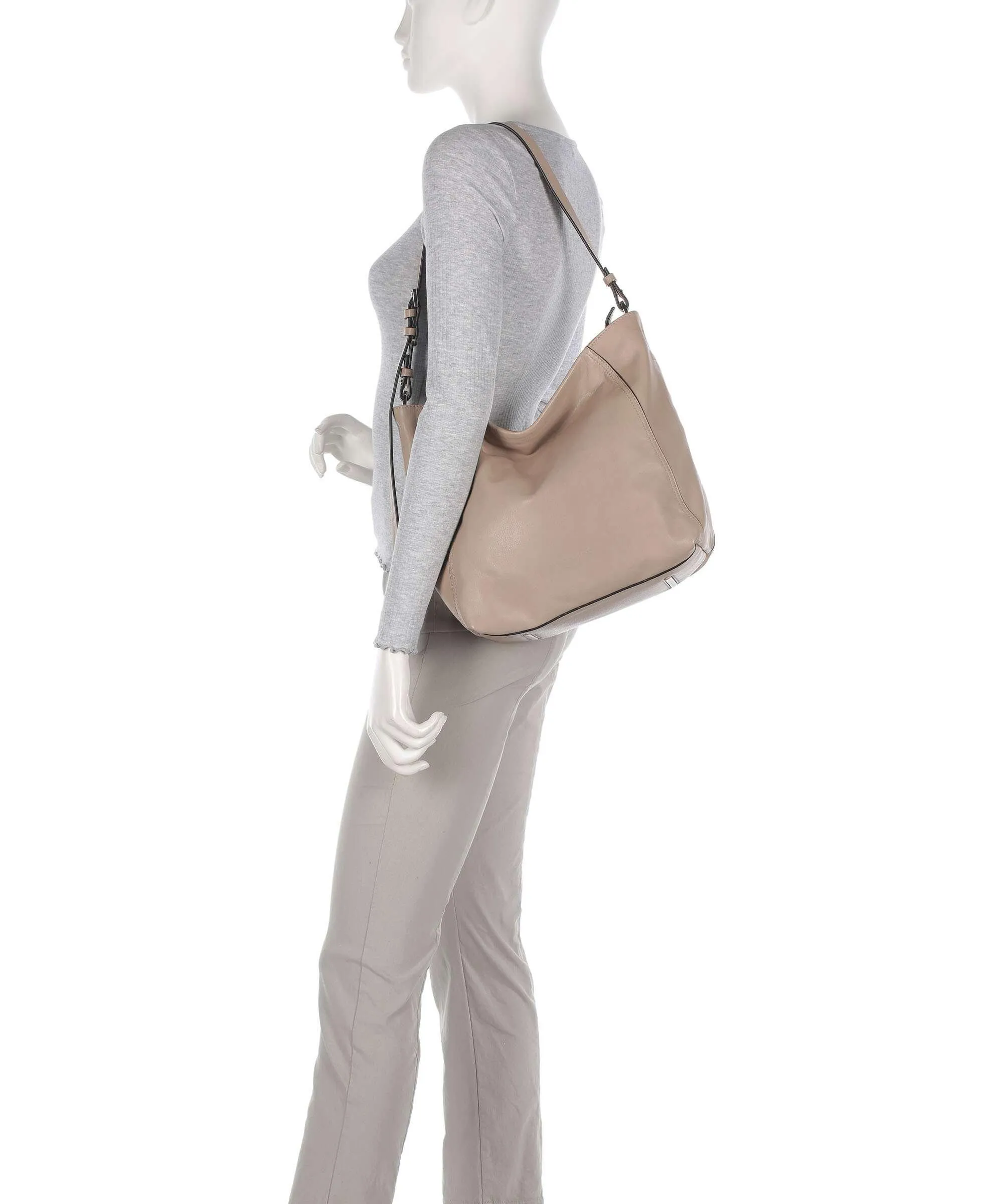  Liebeskind Chudy Sheep Natural M Borsa hobo pelle di pecora beige  