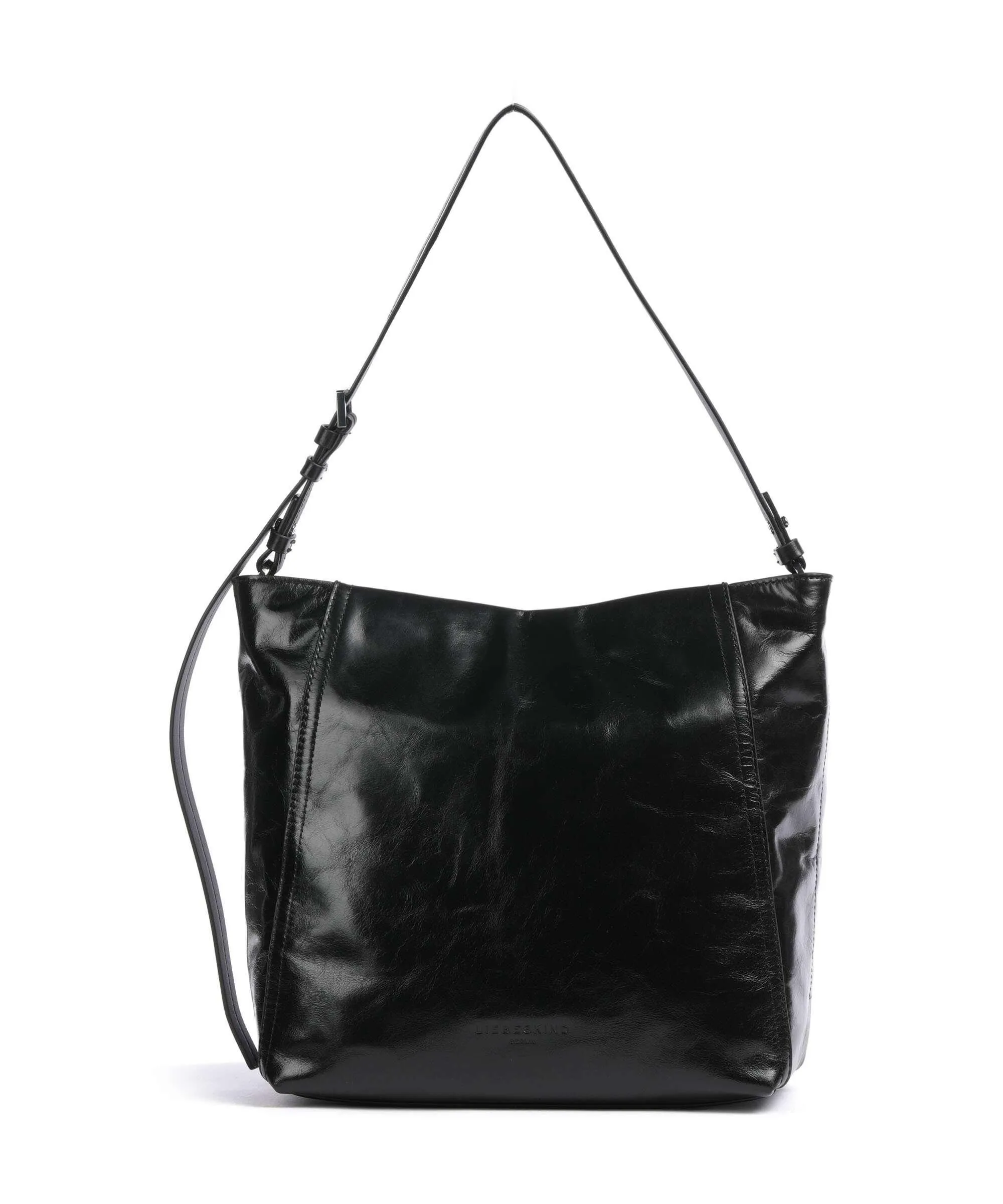  Liebeskind Chudy Suede L Borsa hobo pelle di vitello finemente grana nero  