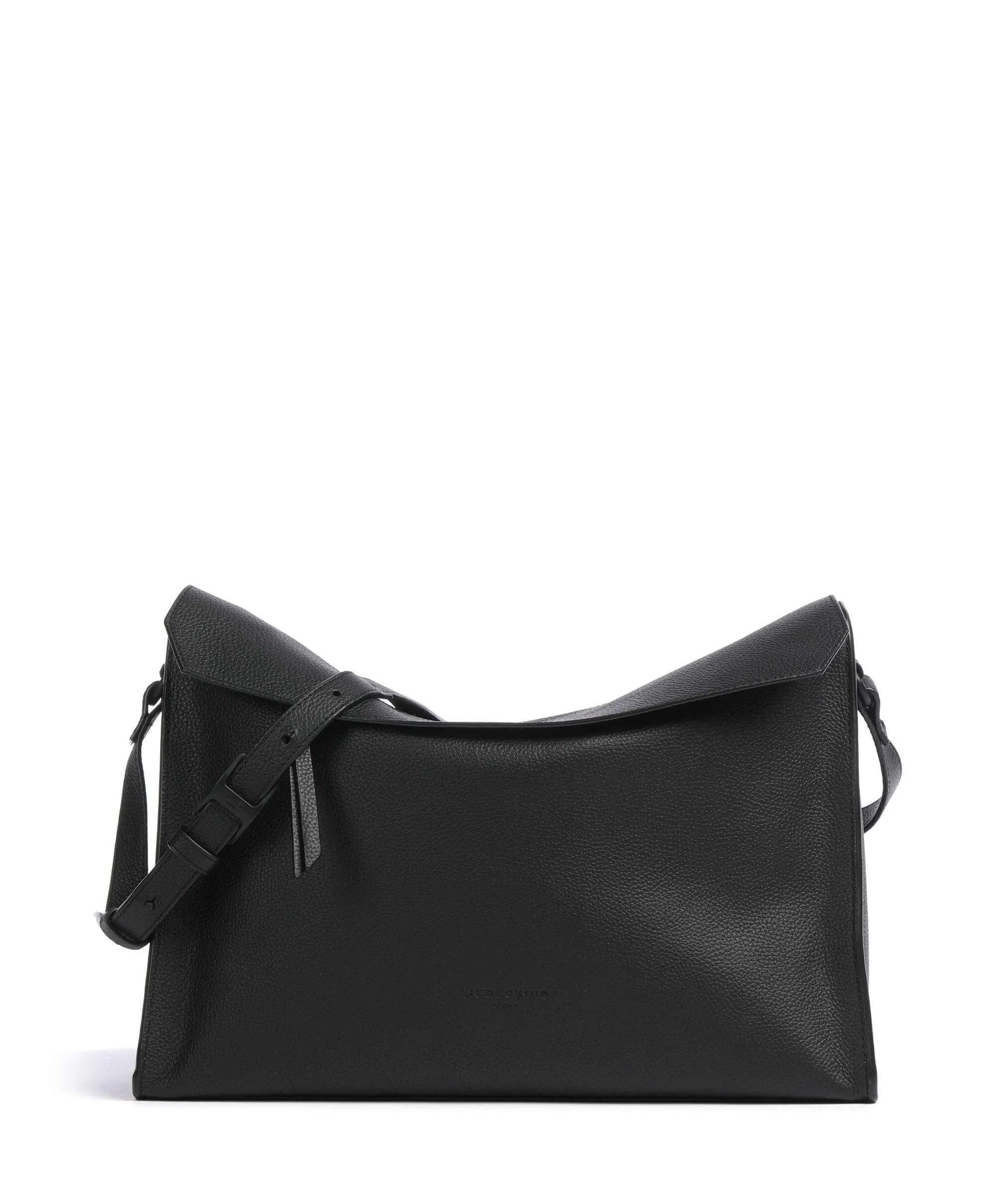  Liebeskind Lora Small Pebble M Borsa a spalla pelle di vacchetta grana nero  