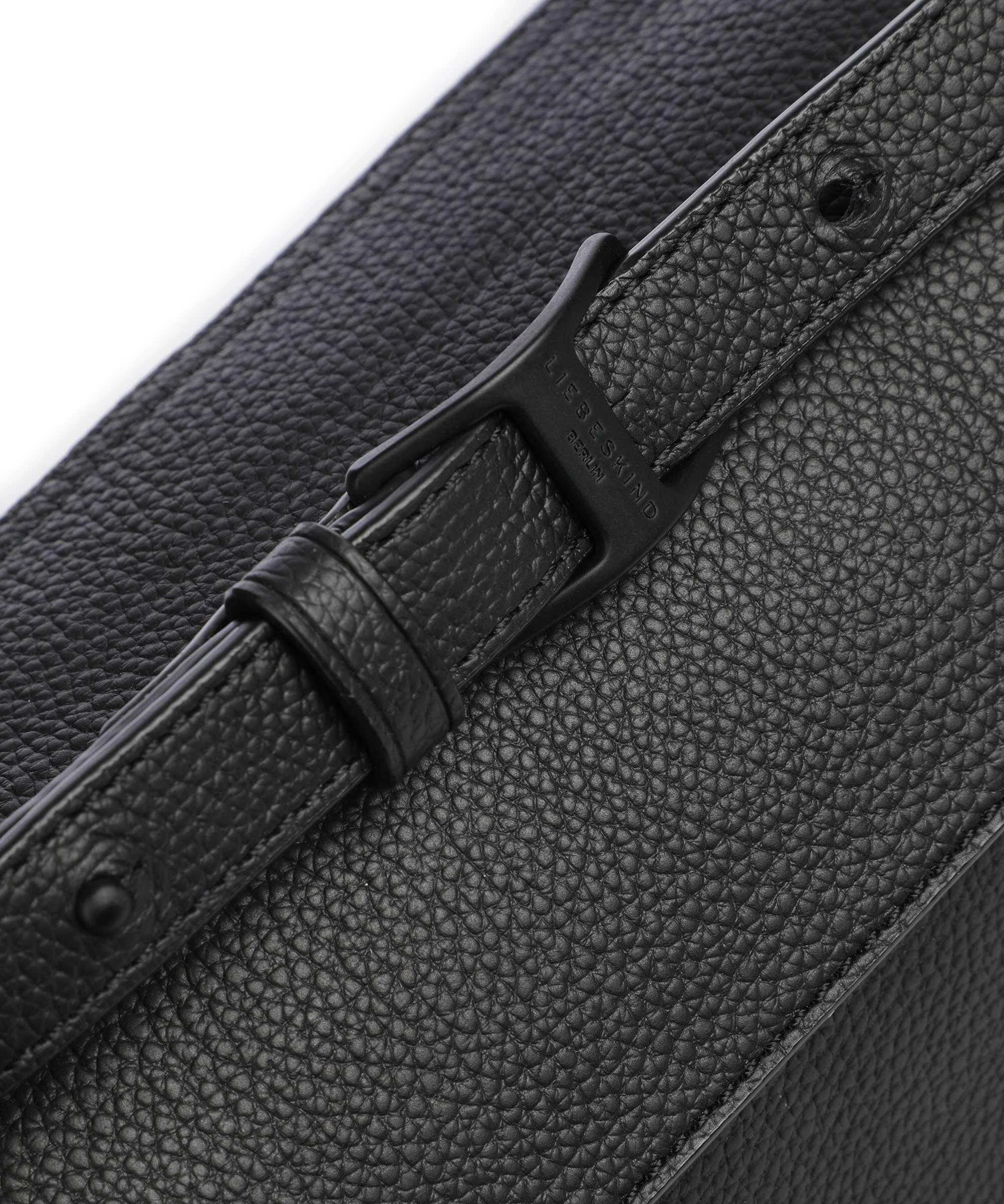  Liebeskind Lora Small Pebble M Borsa a spalla pelle di vacchetta grana nero  