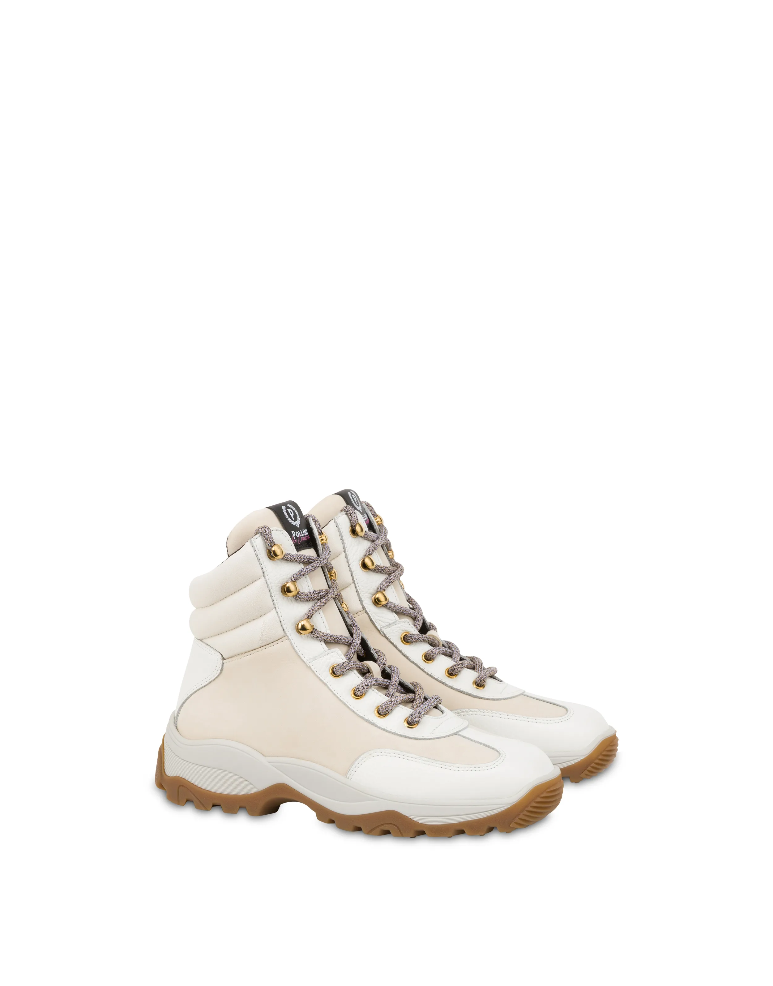     Linea Pollini Pedule Alte In Nabuk E Vitello Ice Cracker Ghiaccio/ghiaccio