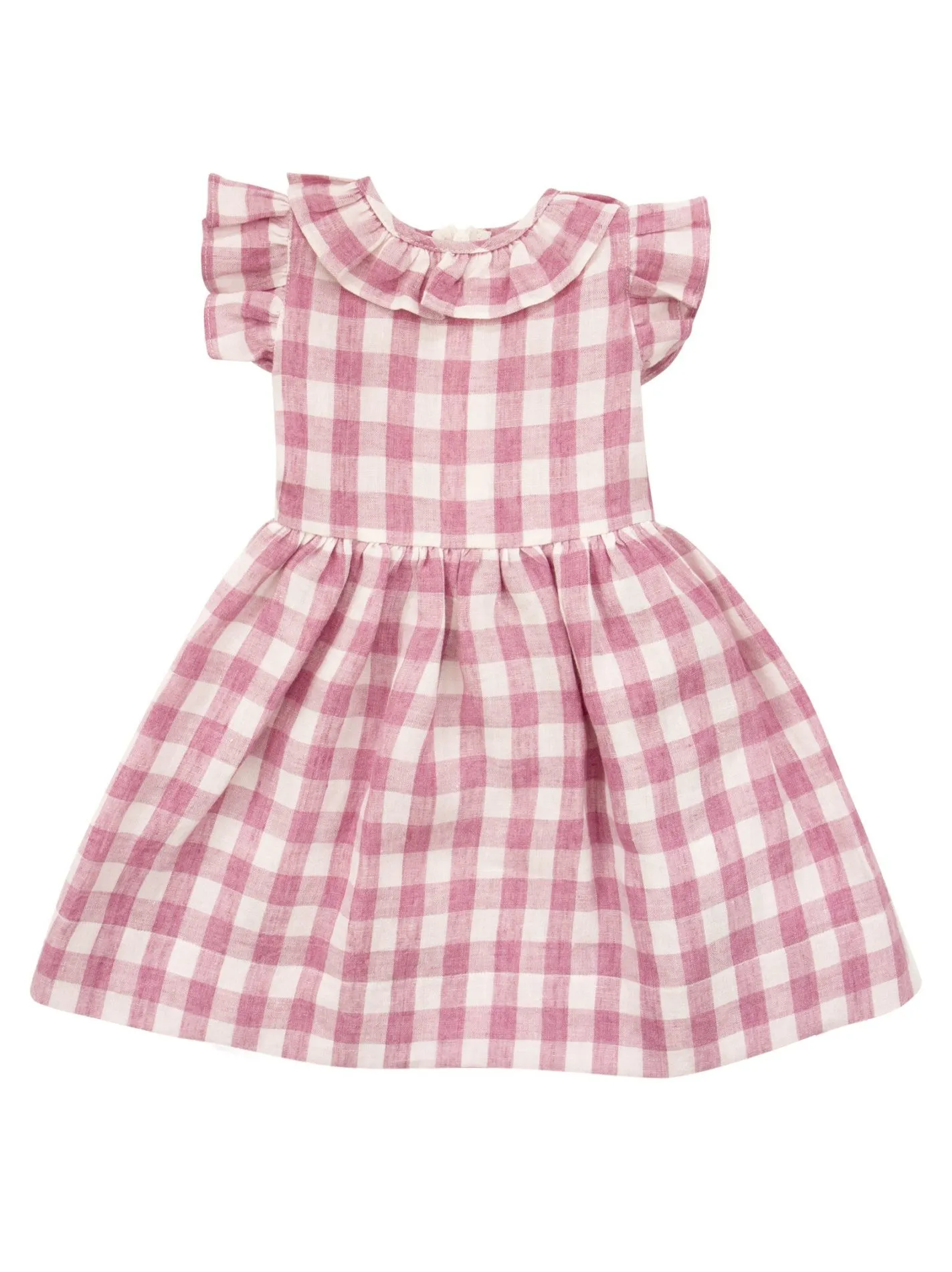 Linen checked dress