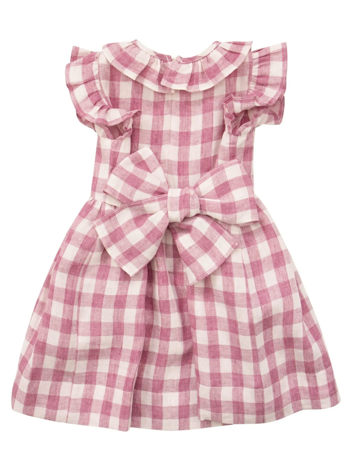 Linen checked dress