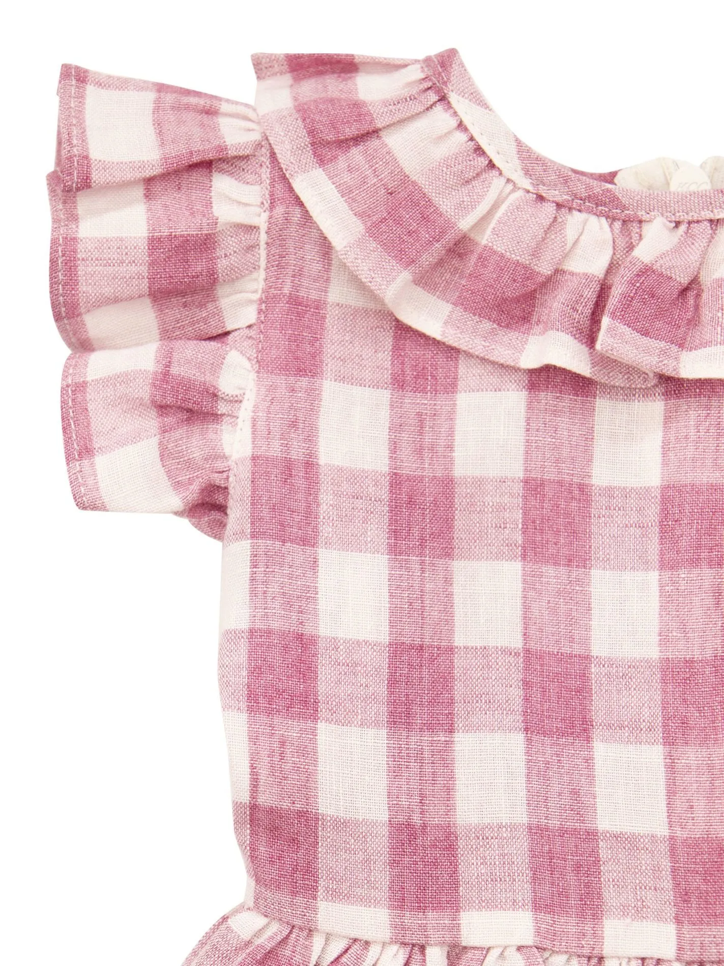 Linen checked dress