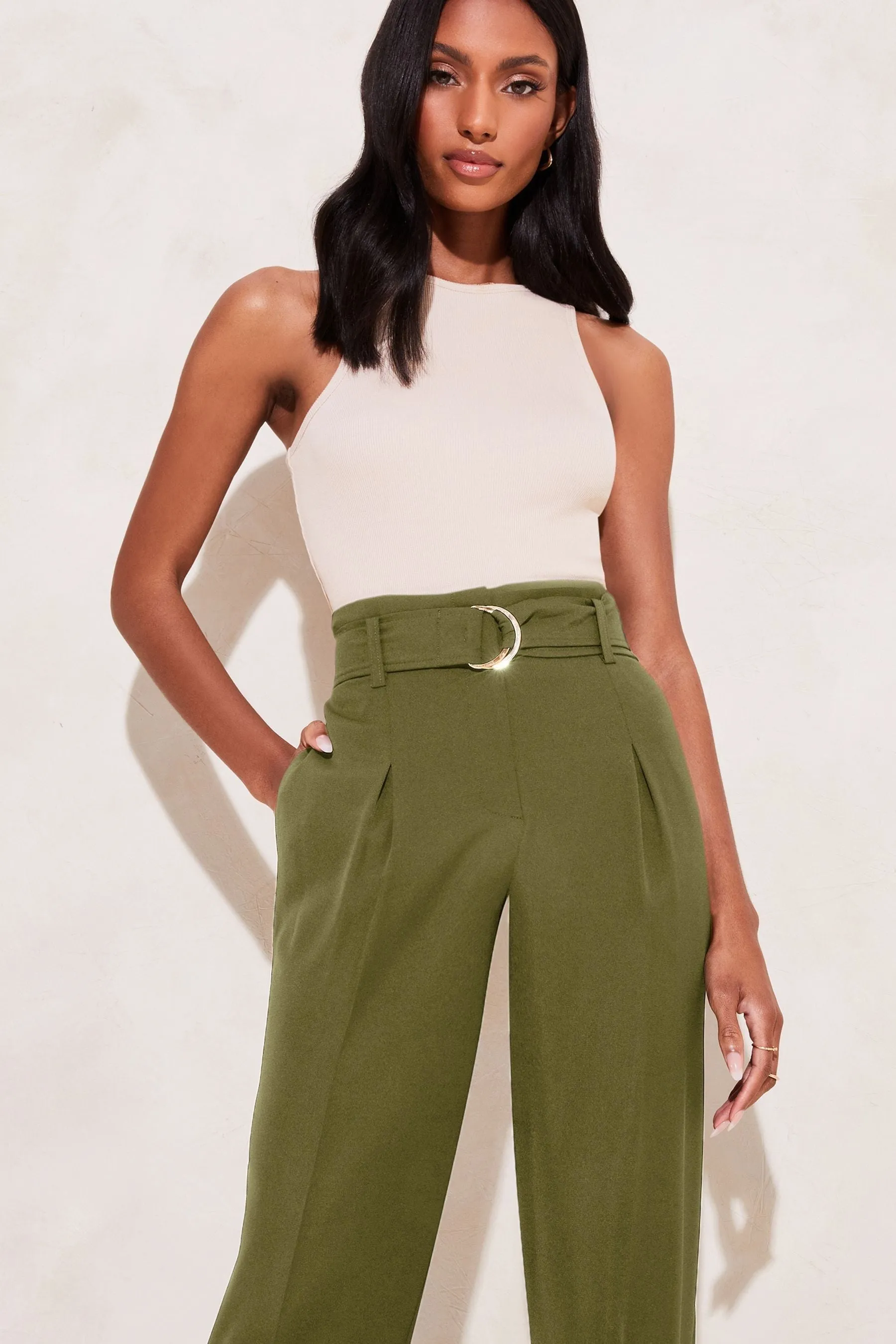 Lipsy - Con cintura Pantaloni eleganti stretti in fondo