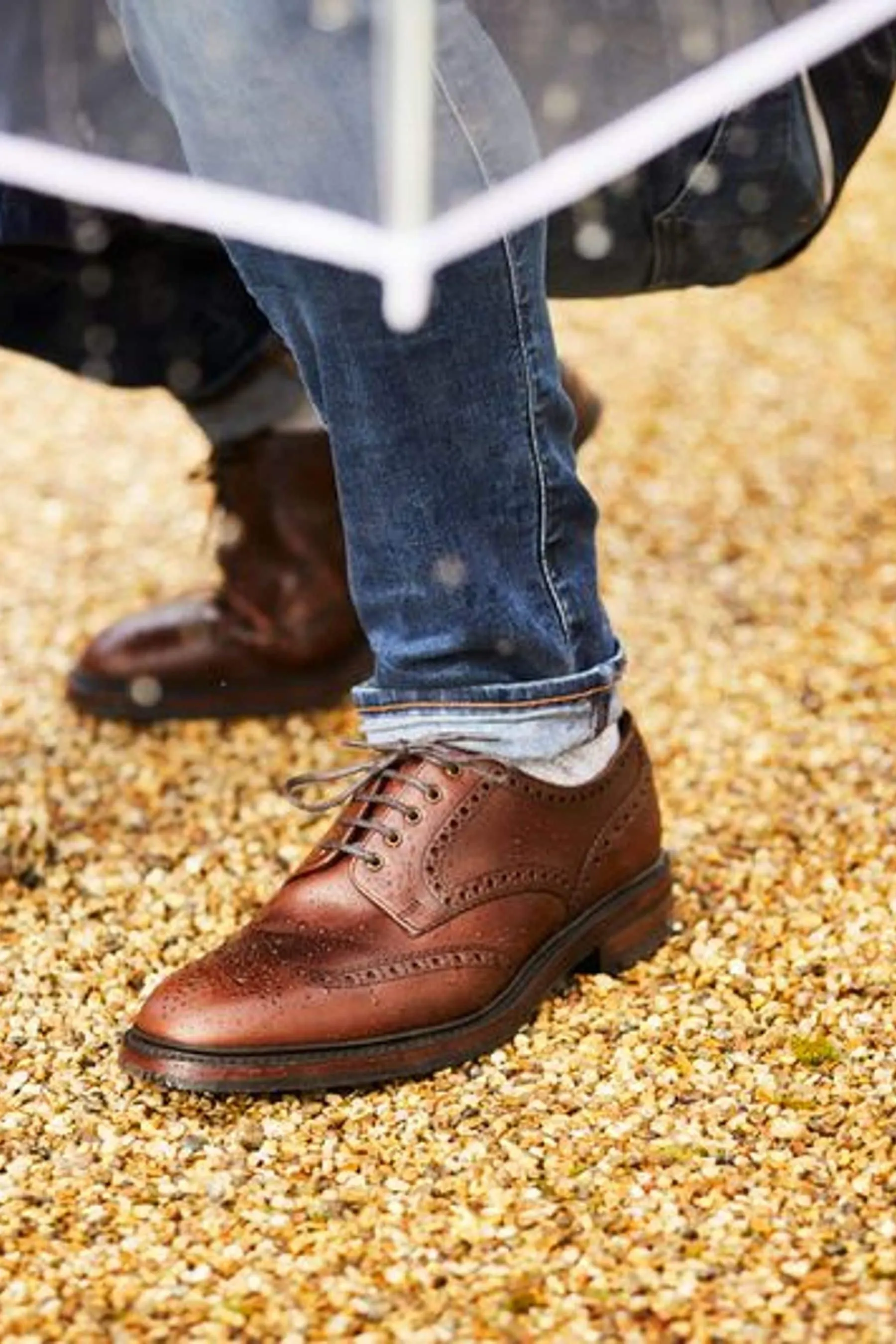 Loake - Chester - Scarpe brogue pesante in pelle di vitello brunito
