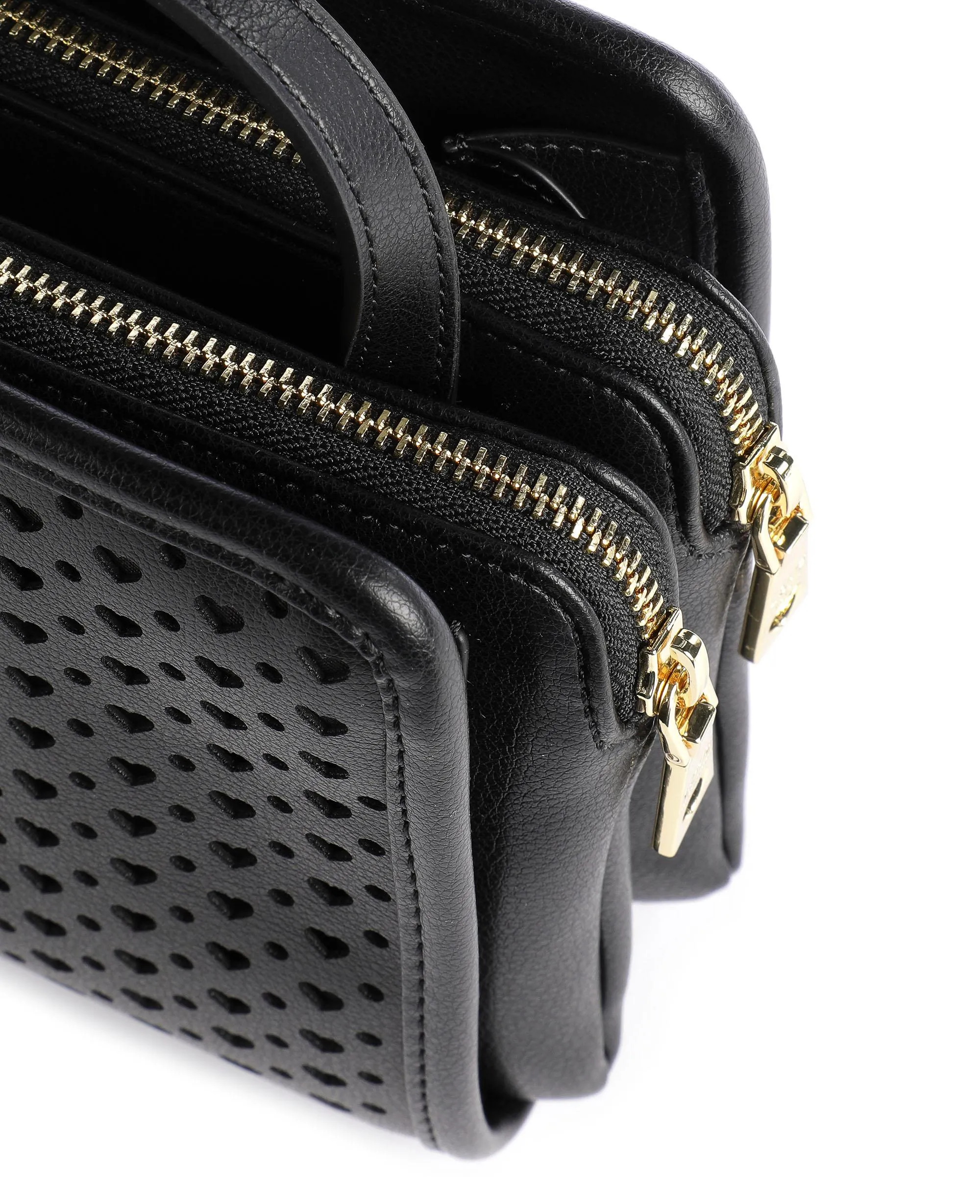  Love Moschino Heart Pattern Borsa a tracolla pelle sintetica nero  