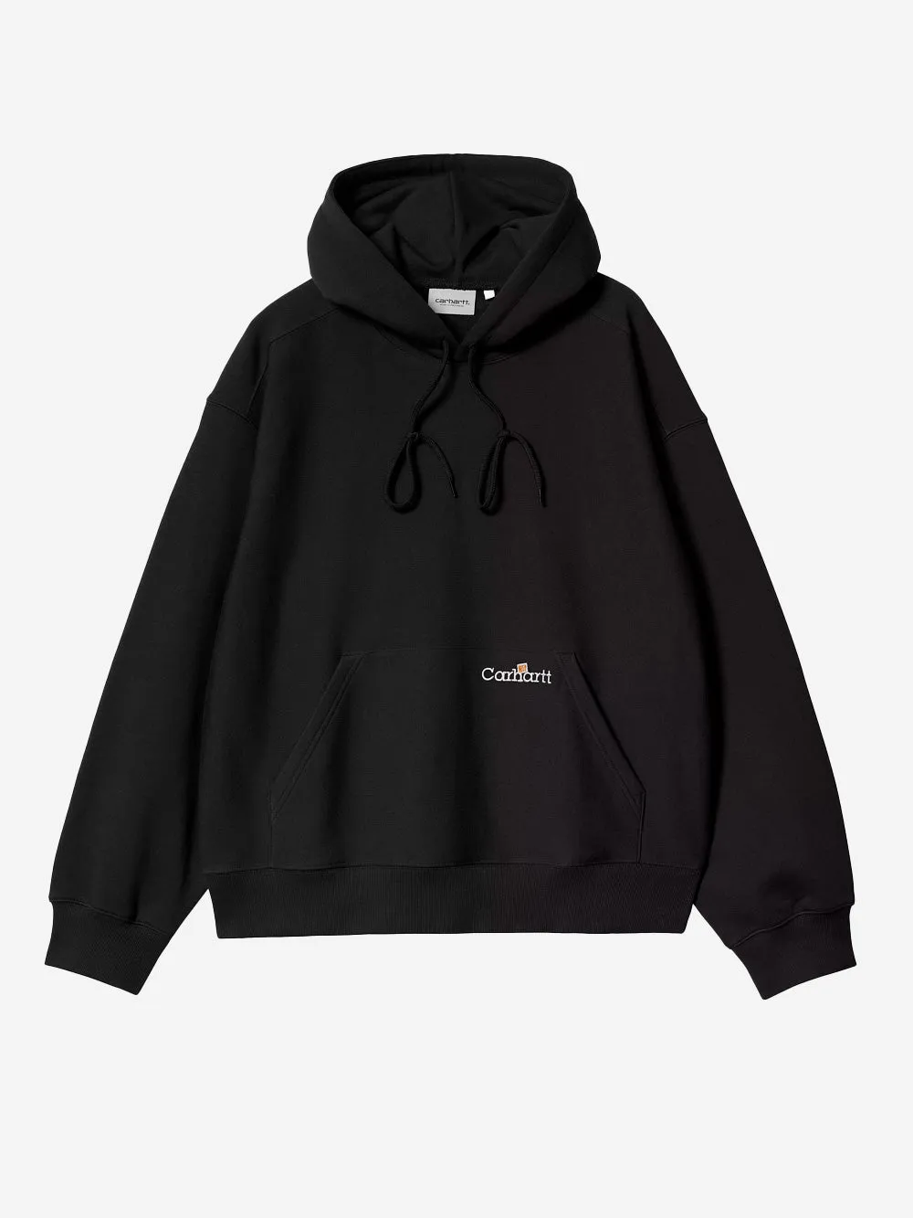 M Felpa con cappuccio Label Script nera