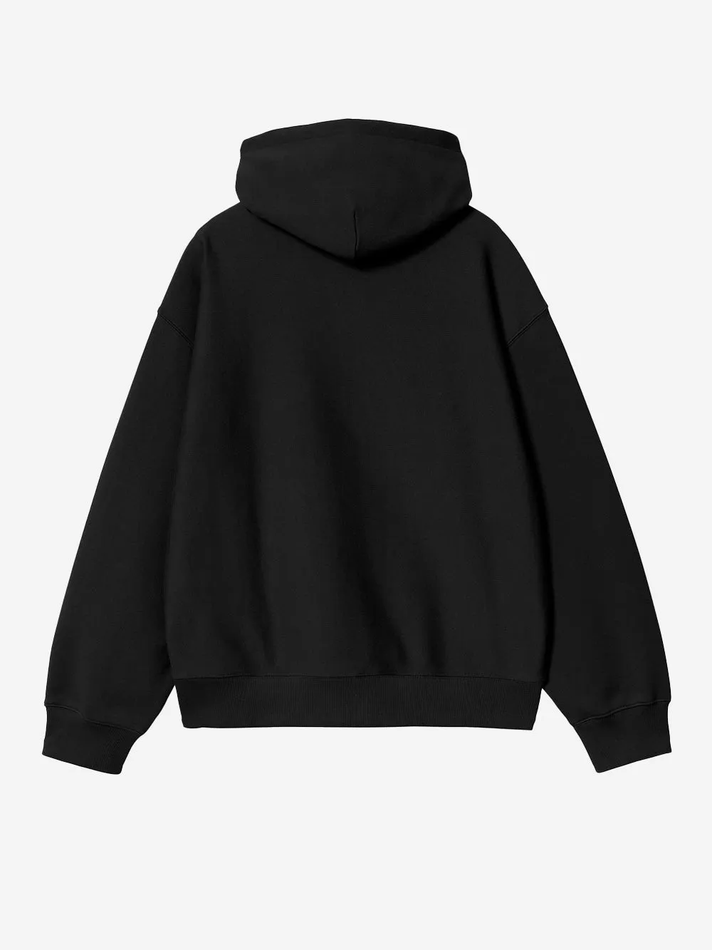M Felpa con cappuccio Label Script nera