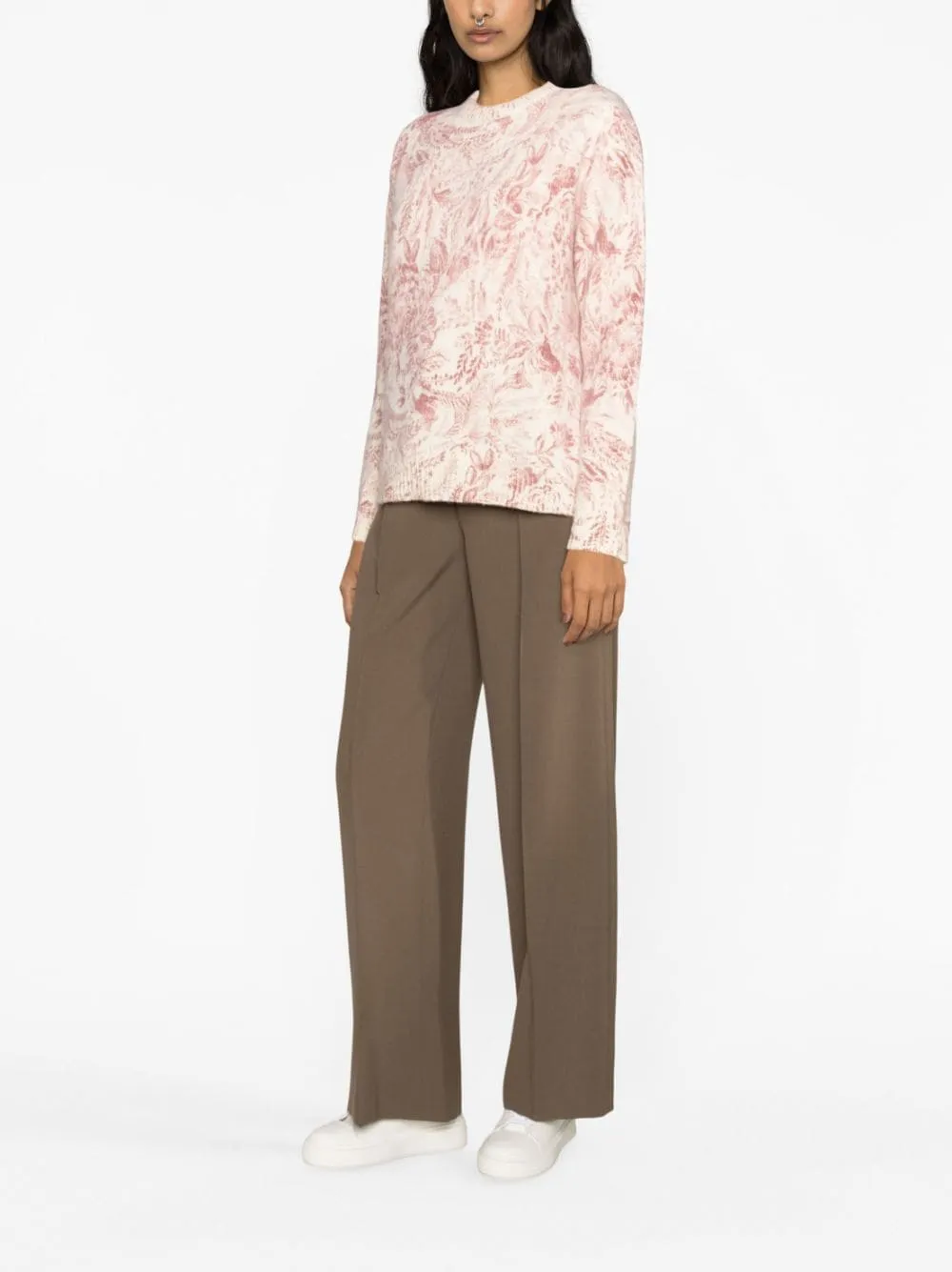 Maglione a girocollo multicolore - donna