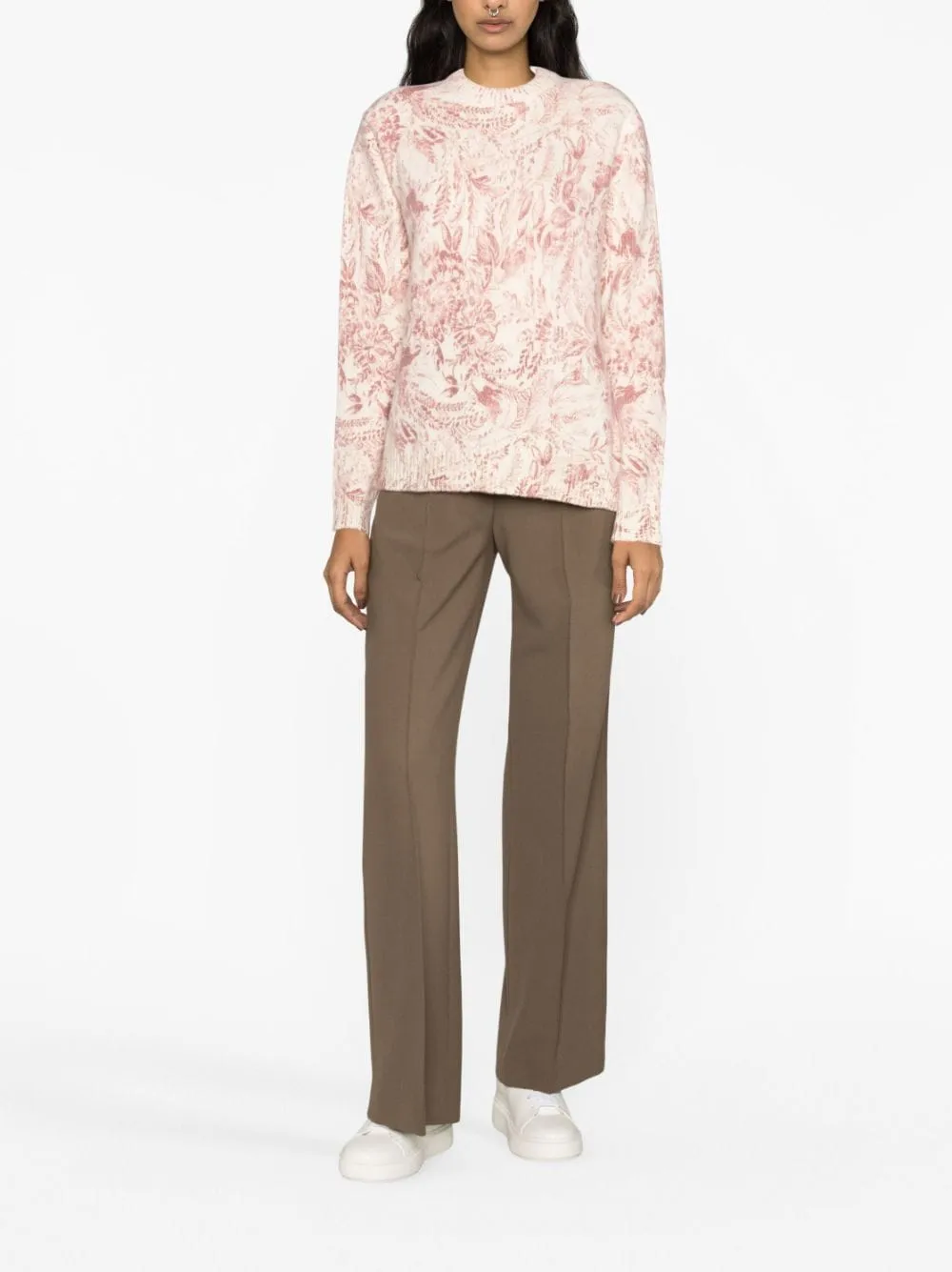 Maglione a girocollo multicolore - donna