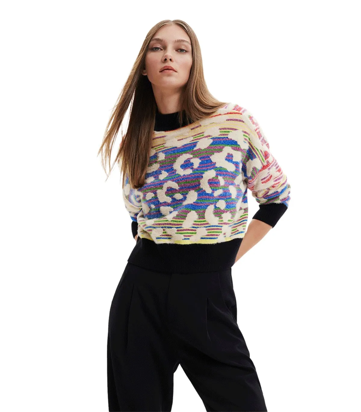 Maglione a righe Donna Desigual