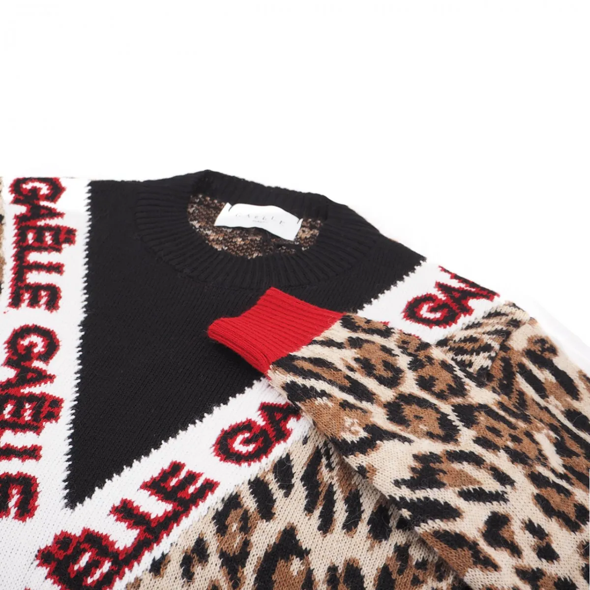 Maglione Girocollo Con Logo, Leopardato