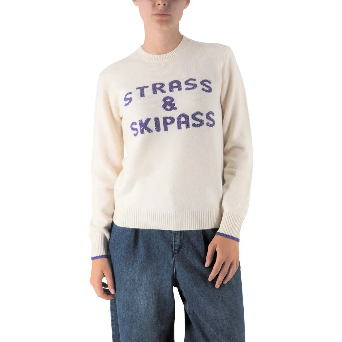 Maglione Girocollo Strass & Skipass