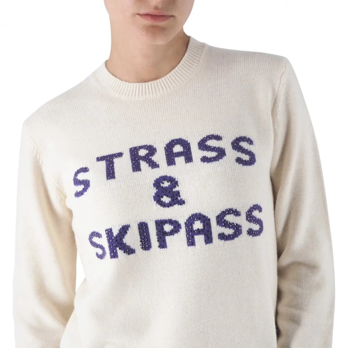 Maglione Girocollo Strass & Skipass