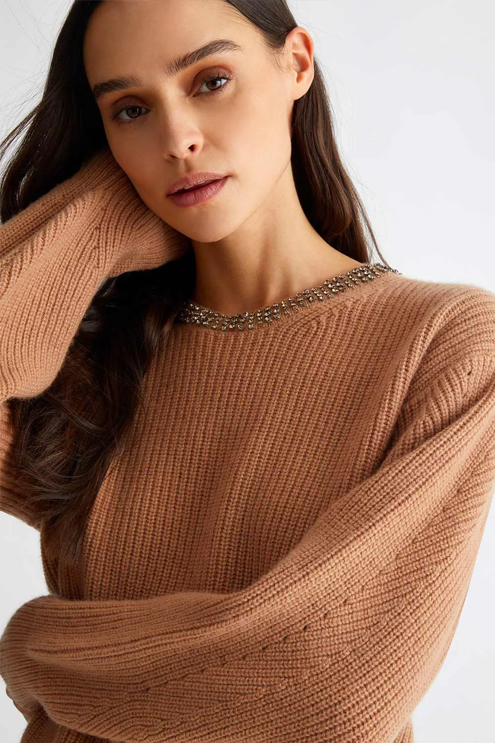 Maglione in Lana con Strass