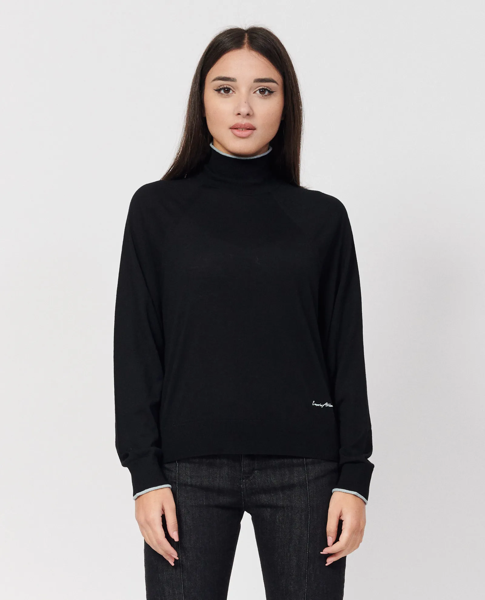 Maglione lupetto in lana vergine rasata
