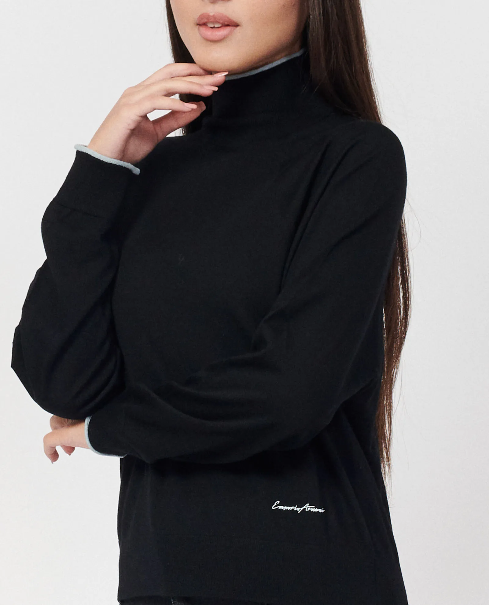 Maglione lupetto in lana vergine rasata