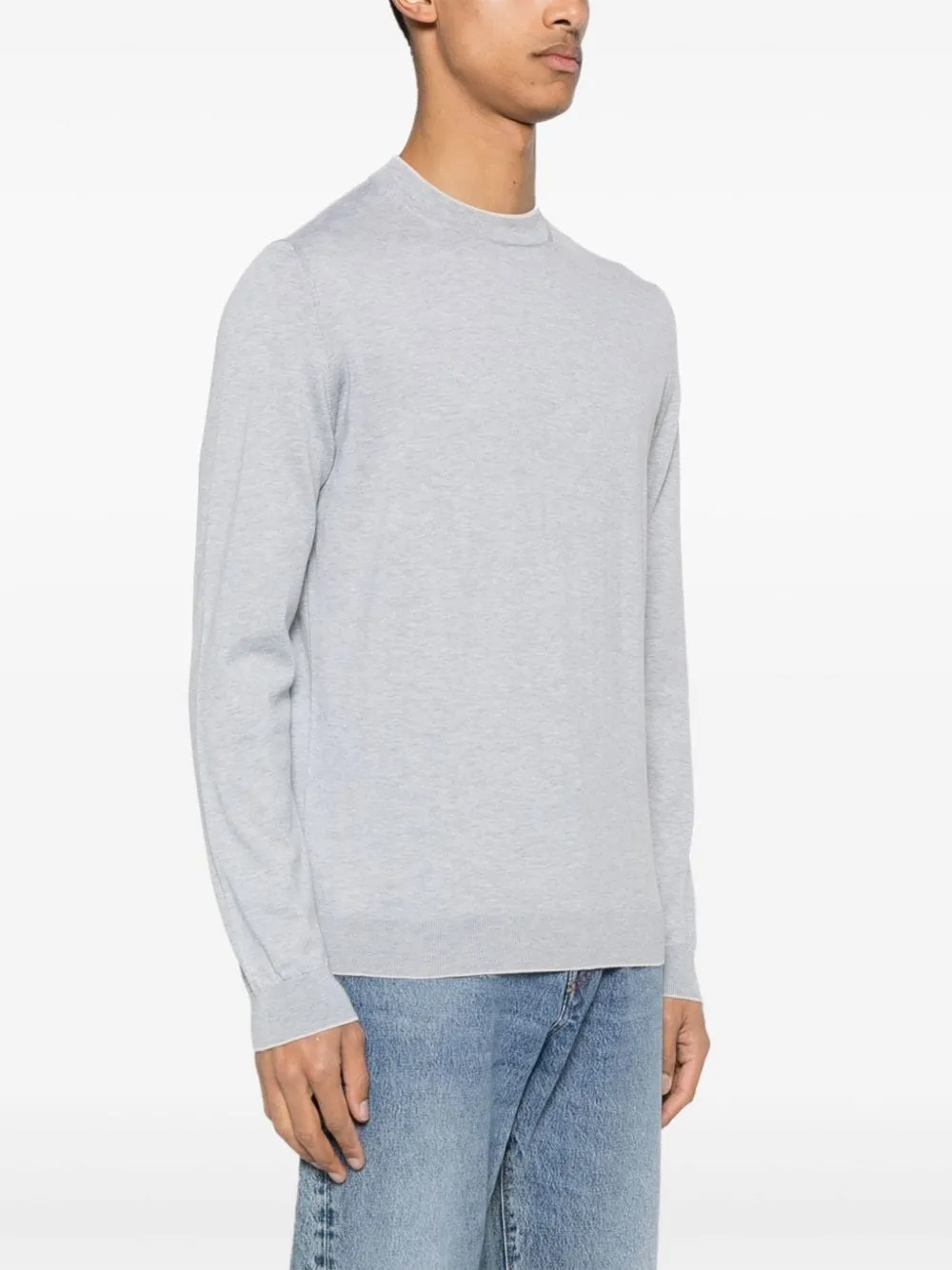Maglione mélange in grigio - uomo