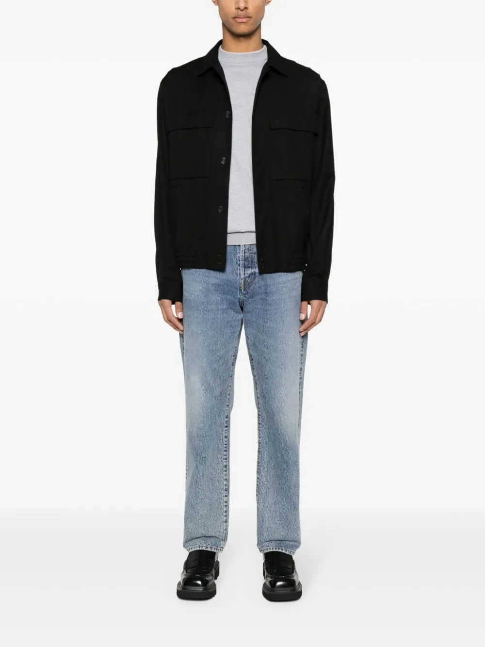 Maglione mélange in grigio - uomo