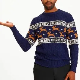 maglione natalizio the elegant christmas blue jule sweater 