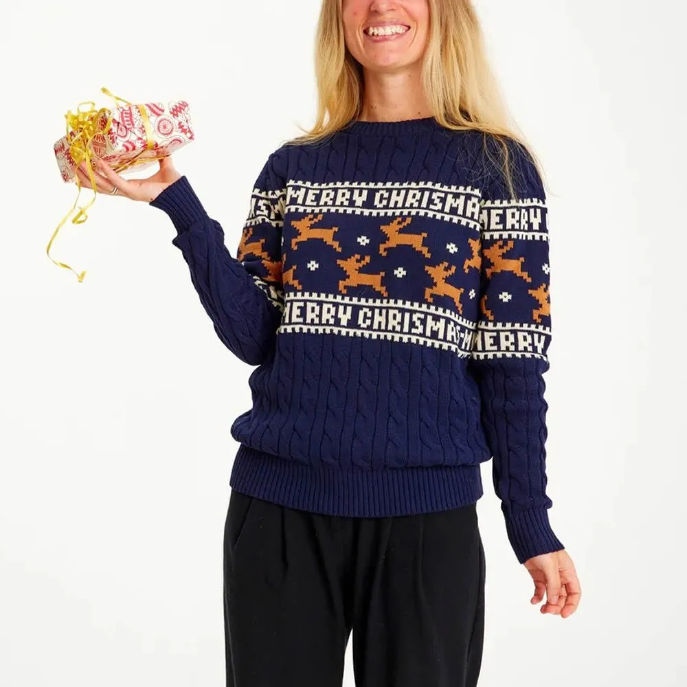 maglione natalizio the elegant christmas blue jule sweater 