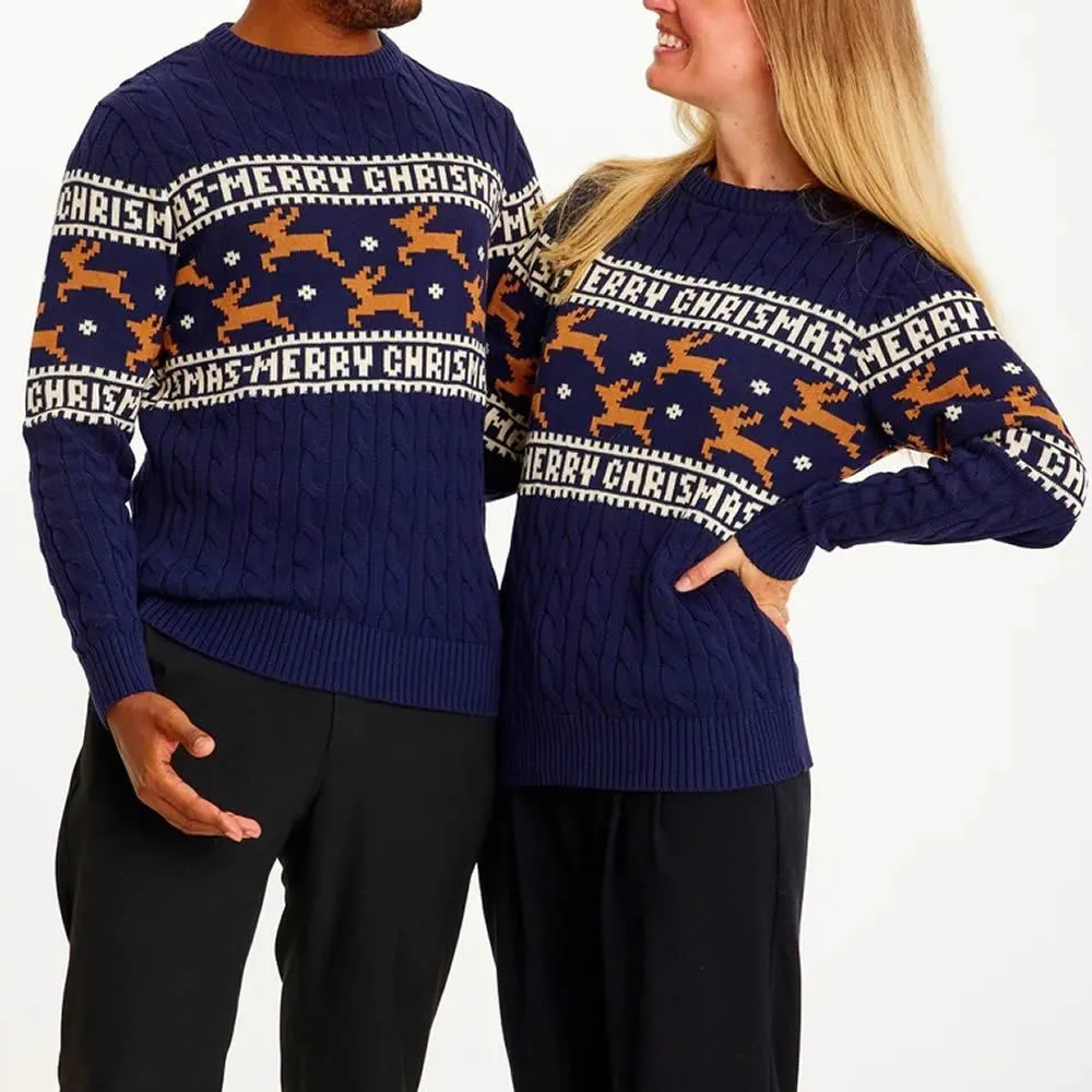 maglione natalizio the elegant christmas blue jule sweater 