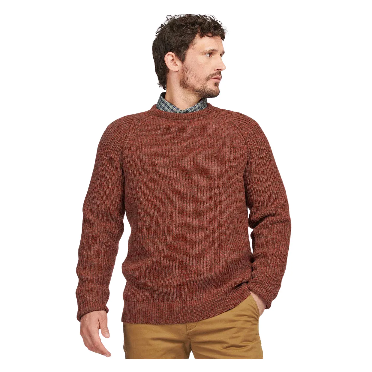 Maglione Uomo Barbour Horseford Ruggine