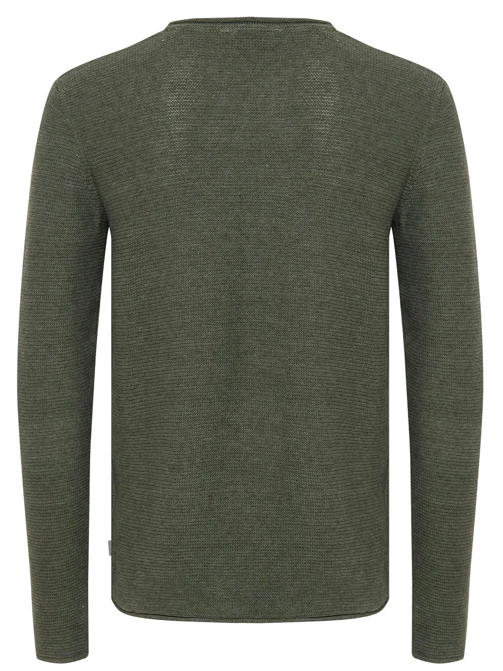 Maglione uomo verde a girocollo