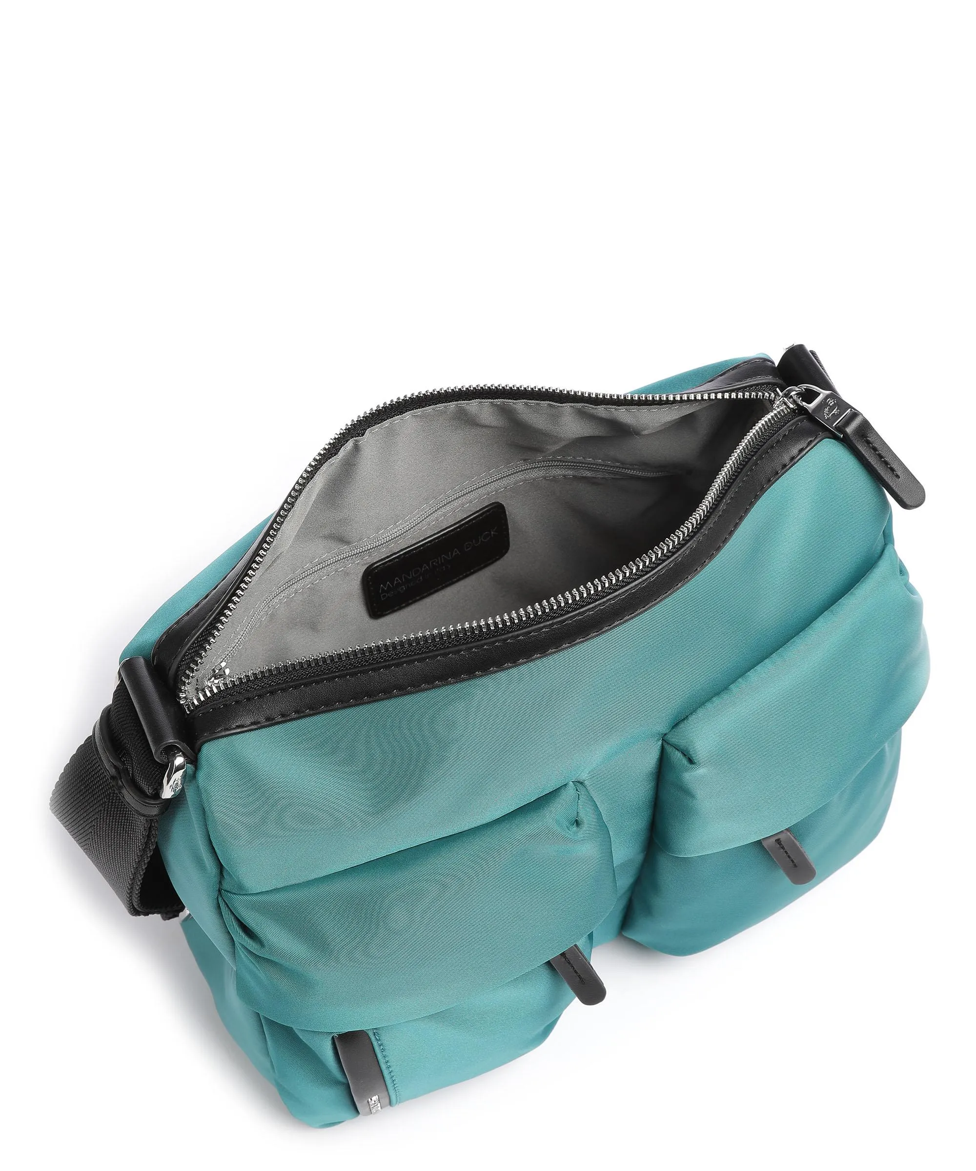  Mandarina Duck Hunter Borsa a spalla nylon verde blu  
