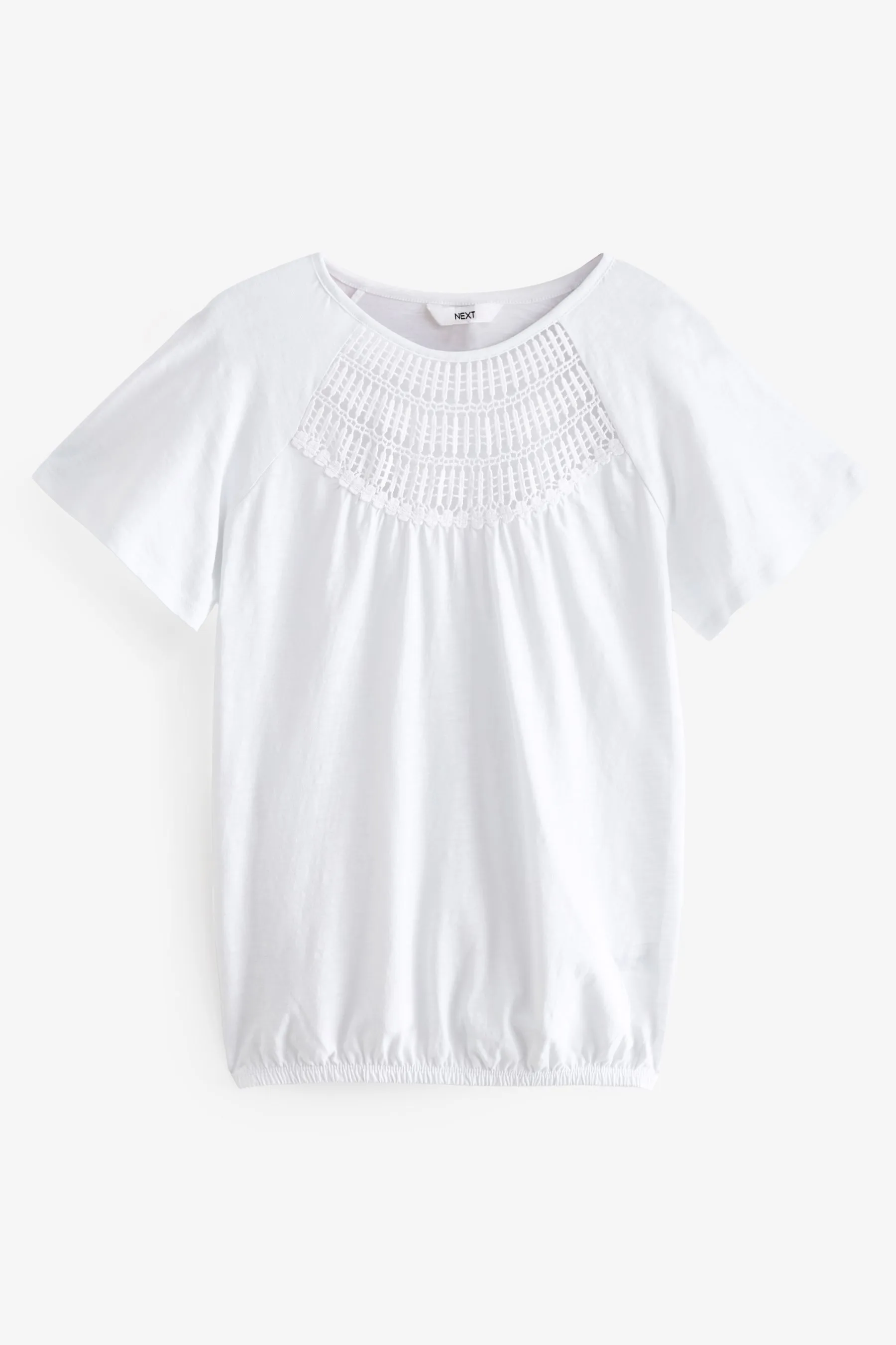 Maniche corte Crochet Bubblehem 100% Cotone Top    