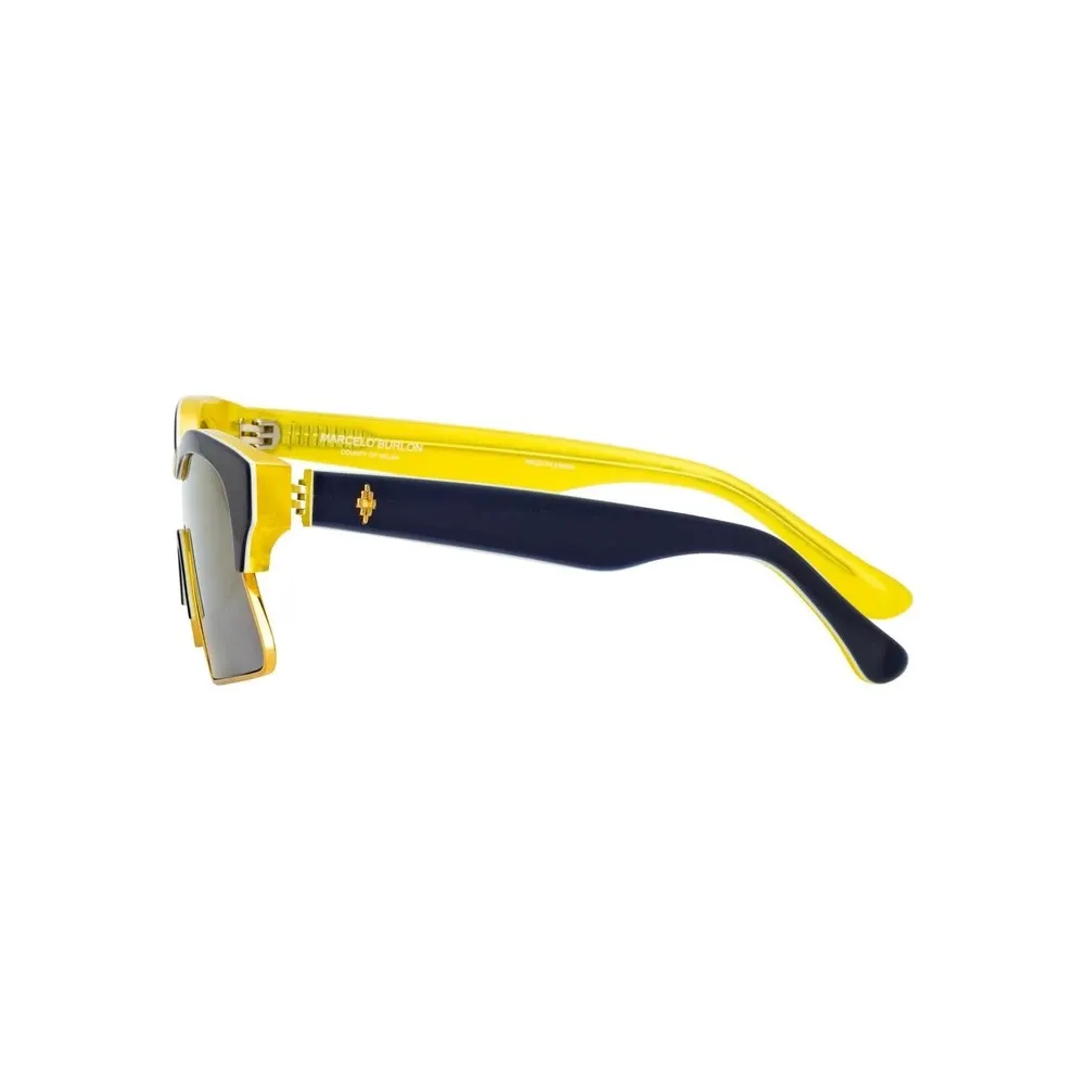 Marcelo Burlon - 3 Occhiali da Sole Speciali in Nero e Giallo - MB3C2SUN - Marcelo Burlon Eyewear by Linda Farrow