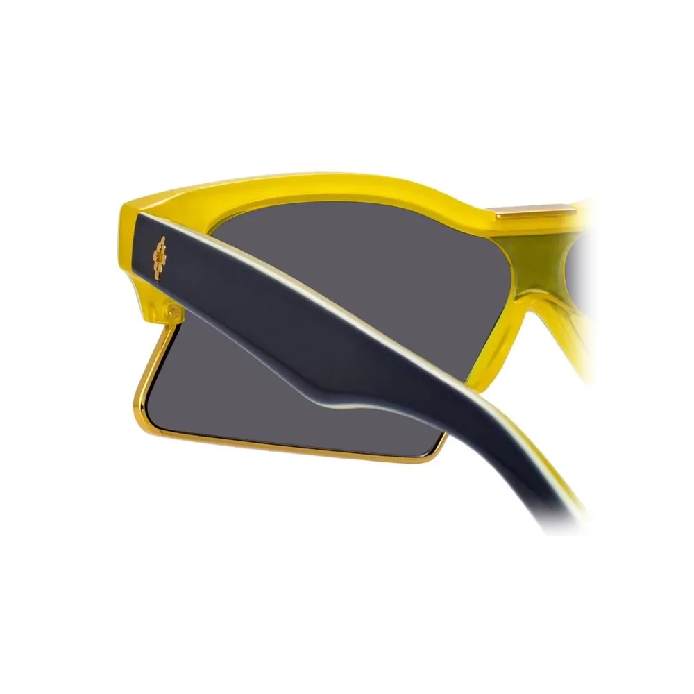 Marcelo Burlon - 3 Occhiali da Sole Speciali in Nero e Giallo - MB3C2SUN - Marcelo Burlon Eyewear by Linda Farrow