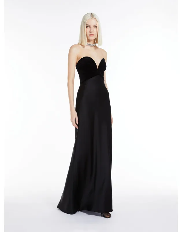 MAX MARA - Abito bustier in envers satin