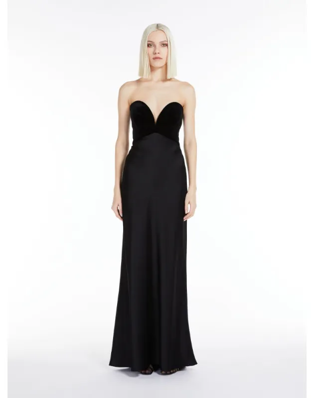 MAX MARA - Abito bustier in envers satin