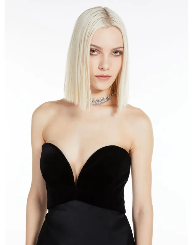 MAX MARA - Abito bustier in envers satin