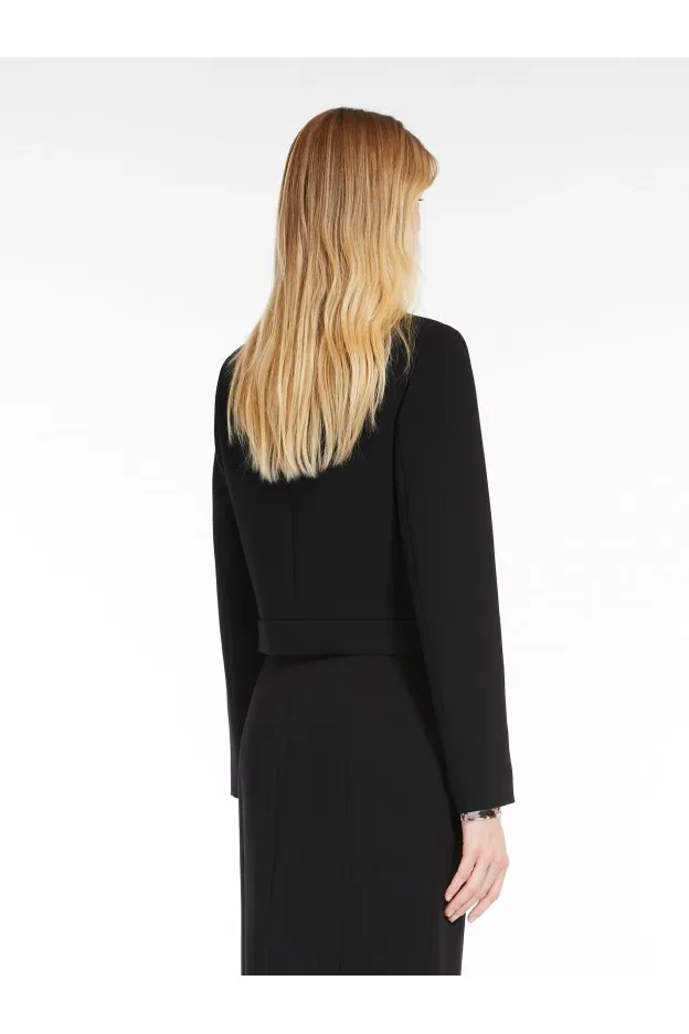 Max Mara Acciaio Giacca Crop In Cady