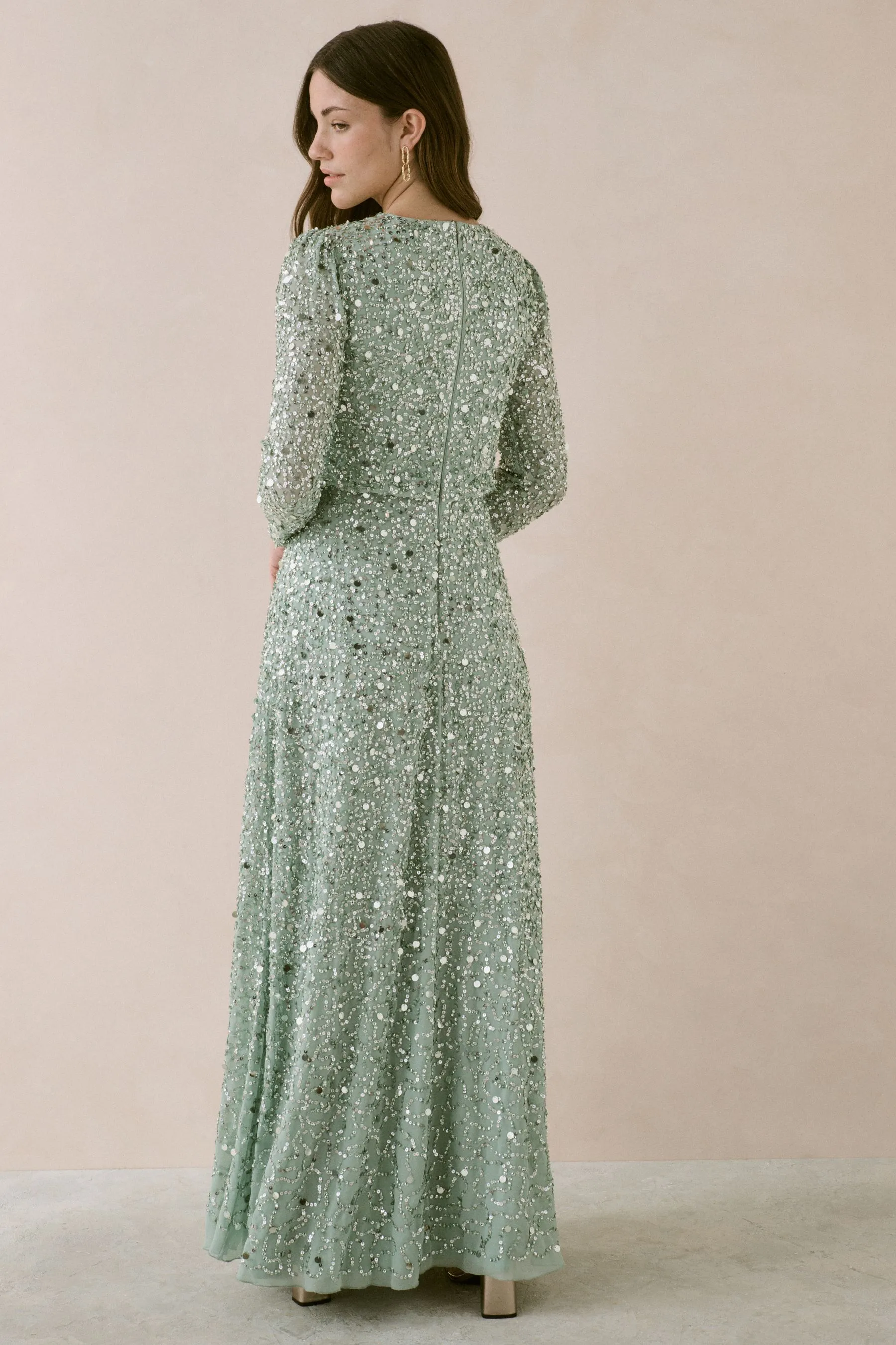 Maya - Modest - Abito maxi Manica lunga decorato