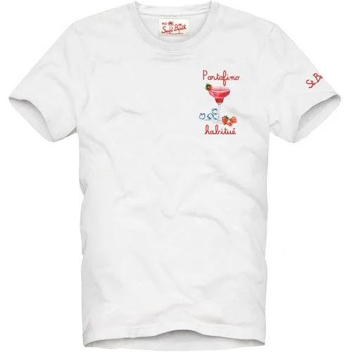 Mc2 Saint Barth T-Shirt with Print / White
