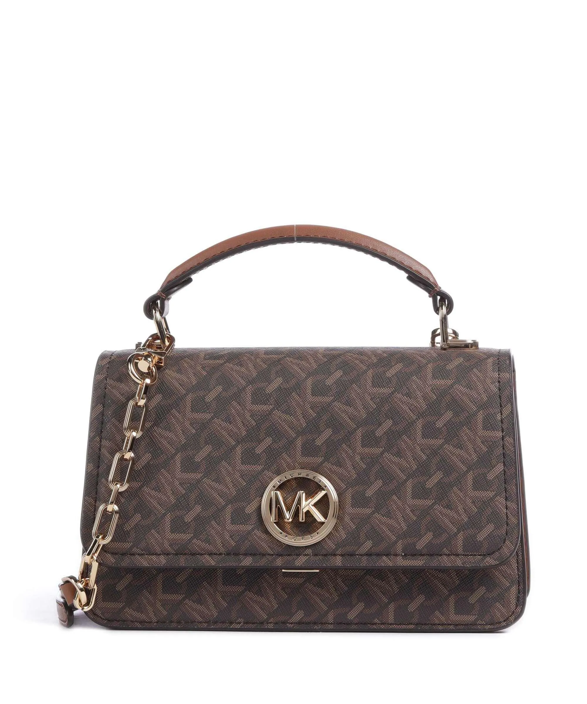 Michael Kors Delancey Borsa a tracolla tela marrone scuro  