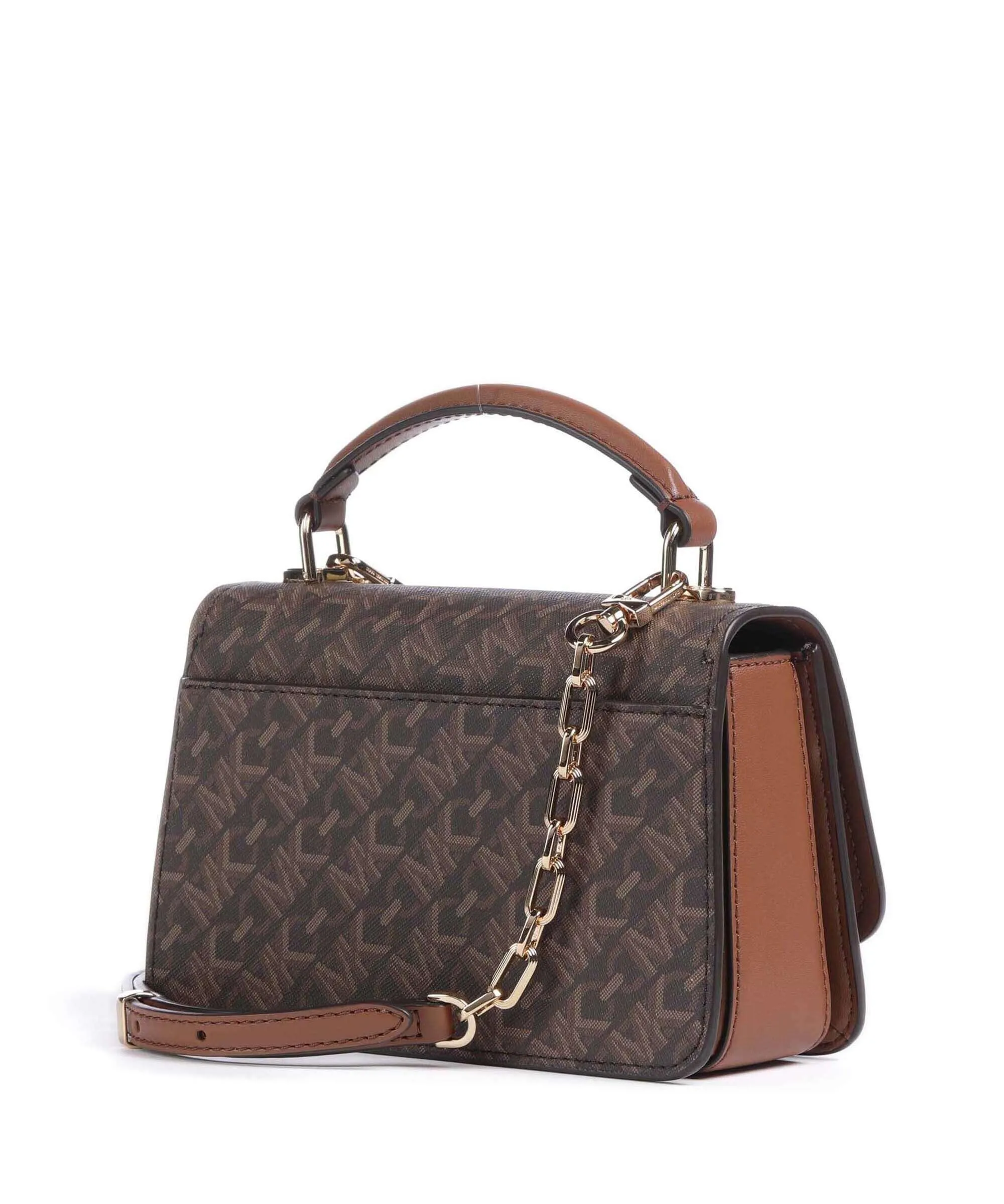  Michael Kors Delancey Borsa a tracolla tela marrone scuro  