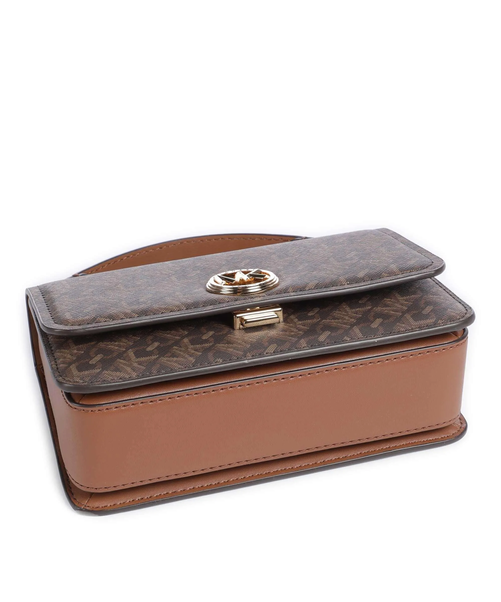  Michael Kors Delancey Borsa a tracolla tela marrone scuro  