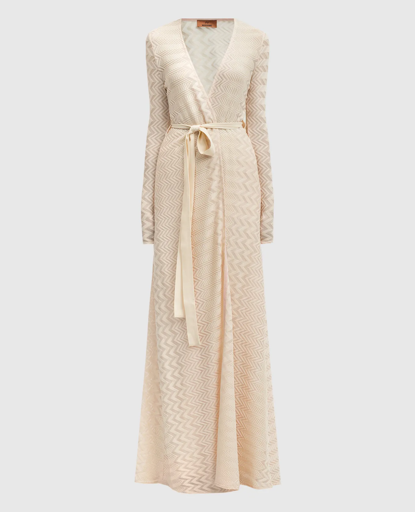 Missoni Cardigan beige con motivo intrecciato DS24SM00BR00UV